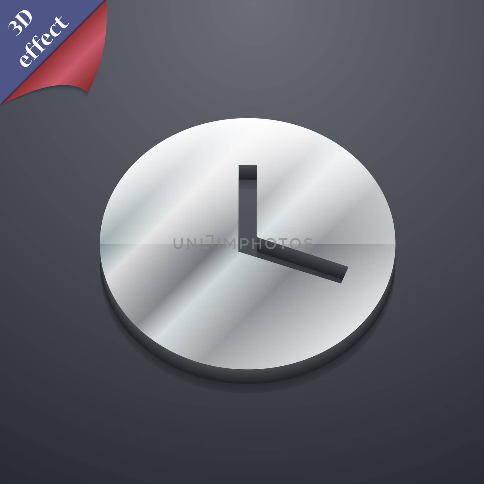 Mechanical Clock  icon symbol. 3D style. Trendy, modern design with space for your text illustration. Rastrized copy