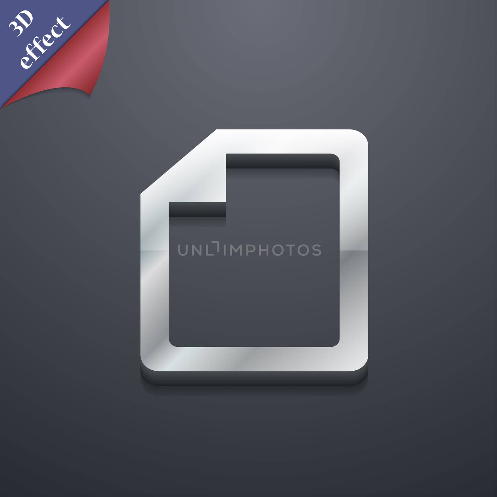 Text file icon symbol. 3D style. Trendy, modern design with space for your text . Rastrized by serhii_lohvyniuk