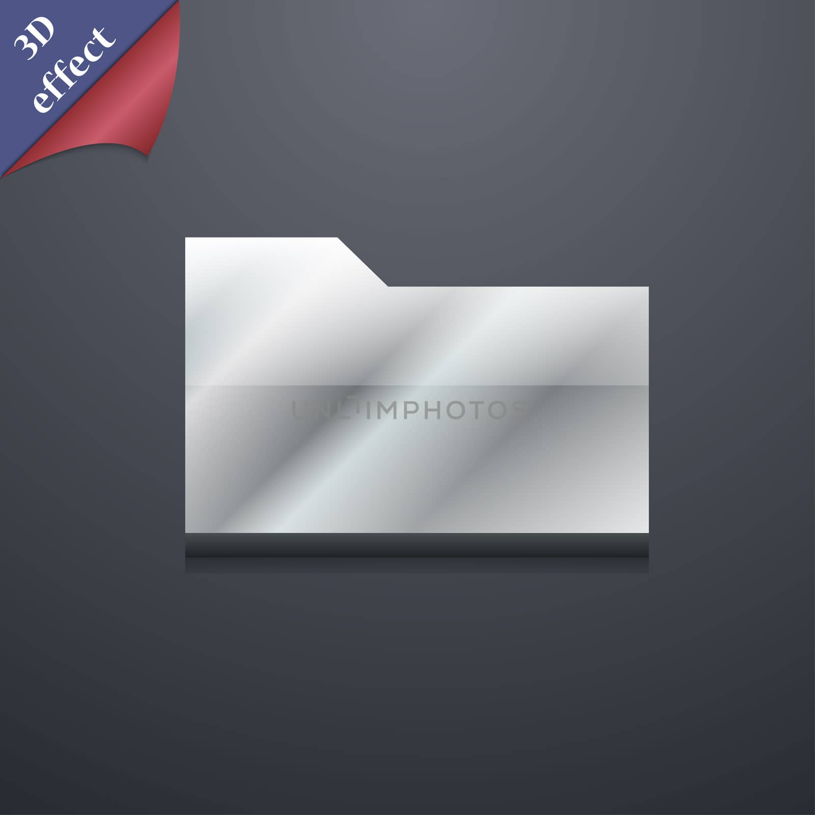 Document folder icon symbol. 3D style. Trendy, modern design with space for your text . Rastrized by serhii_lohvyniuk