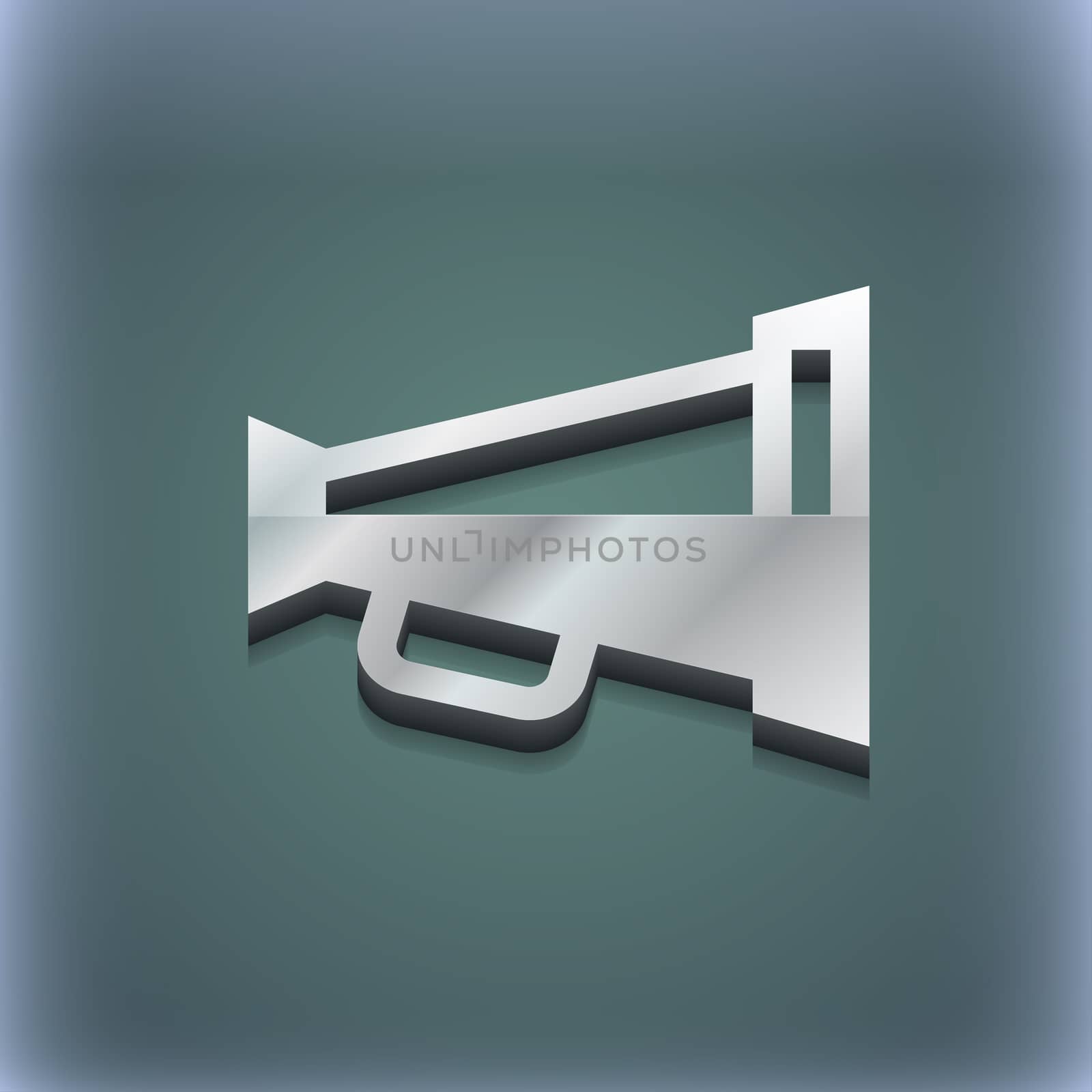 Megaphone soon, Loudspeaker icon symbol. 3D style. Trendy, modern design with space for your text illustration. Raster version