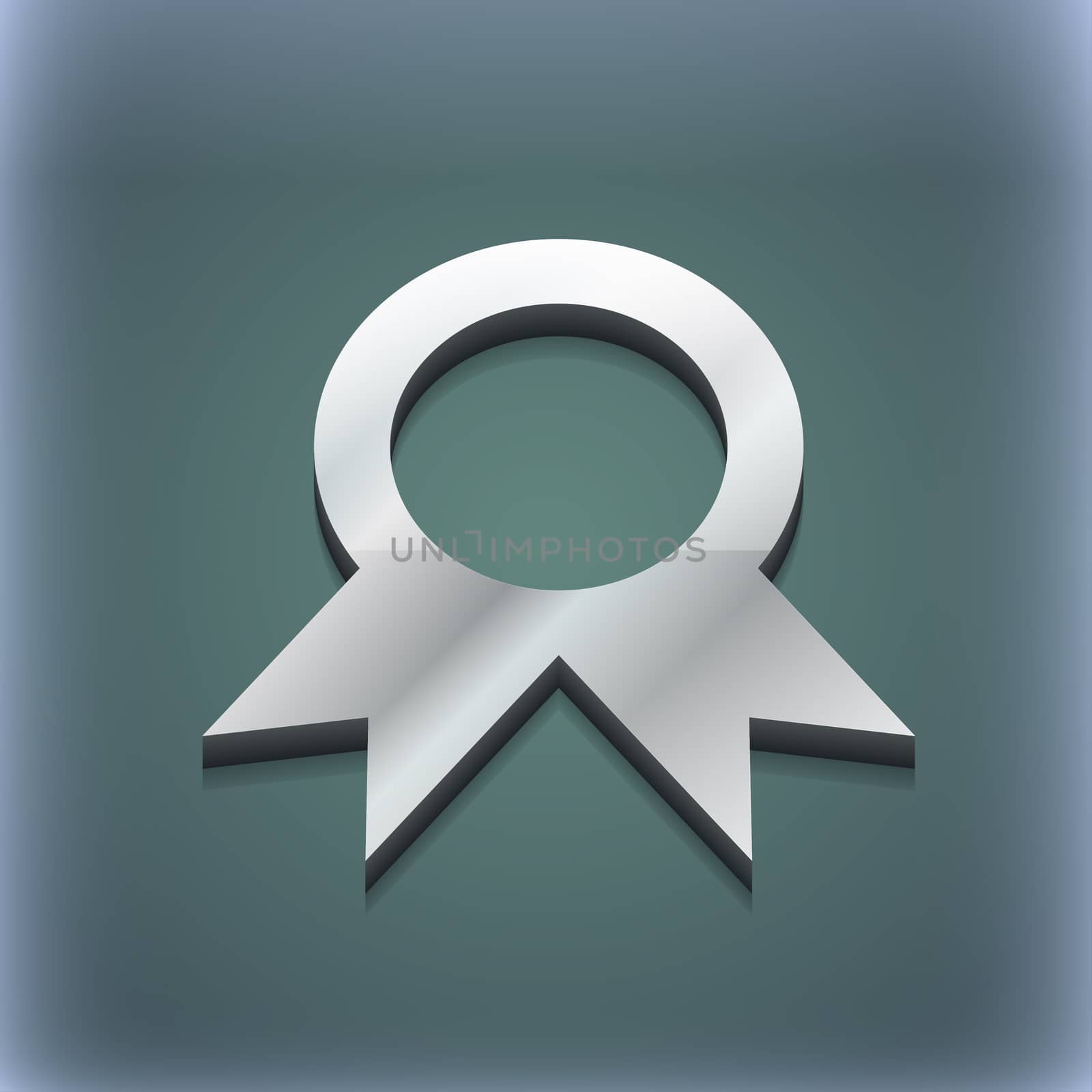 Award, Prize for winner icon symbol. 3D style. Trendy, modern design with space for your text illustration. Raster version
