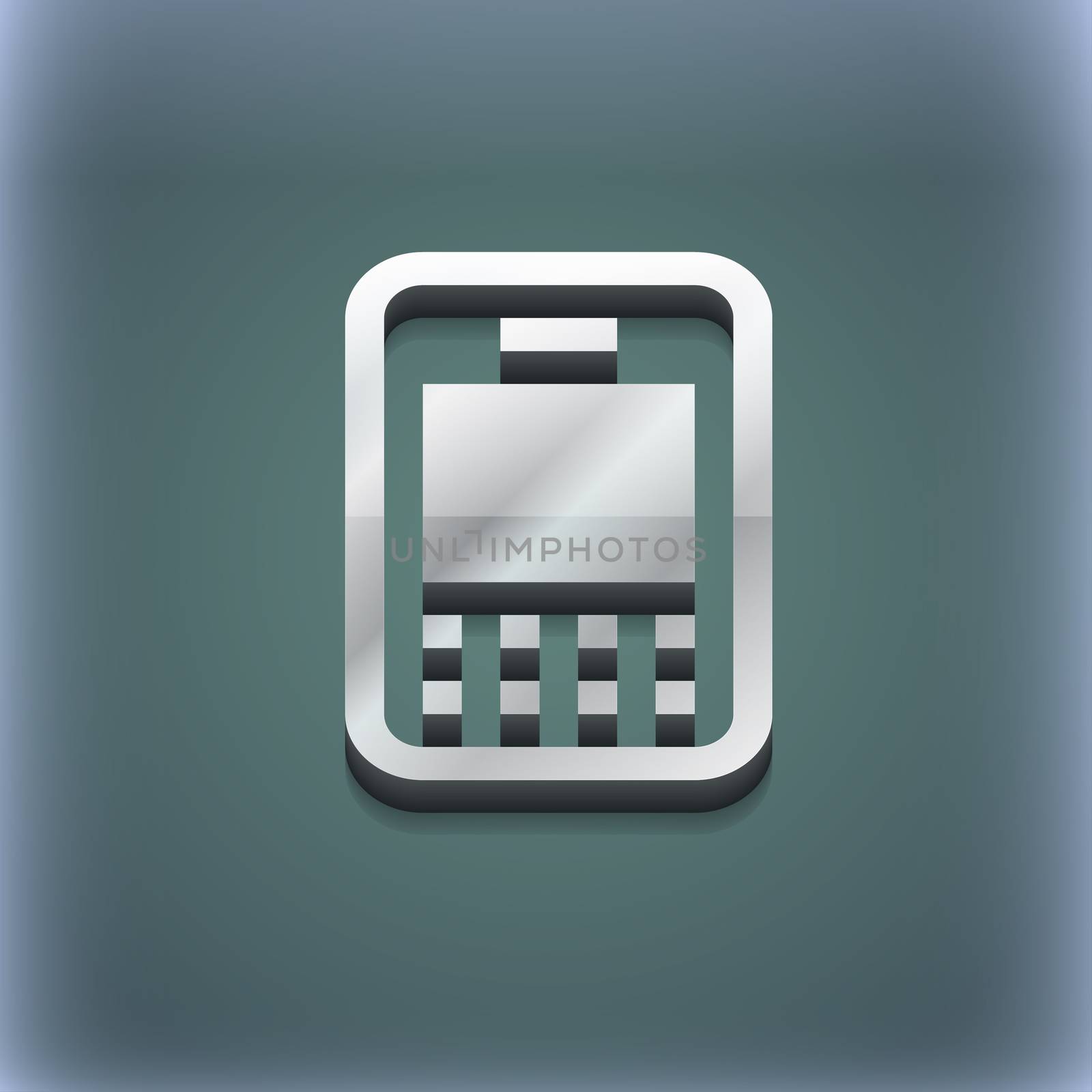 Mobile telecommunications technology icon symbol. 3D style. Trendy, modern design with space for your text . Raster by serhii_lohvyniuk