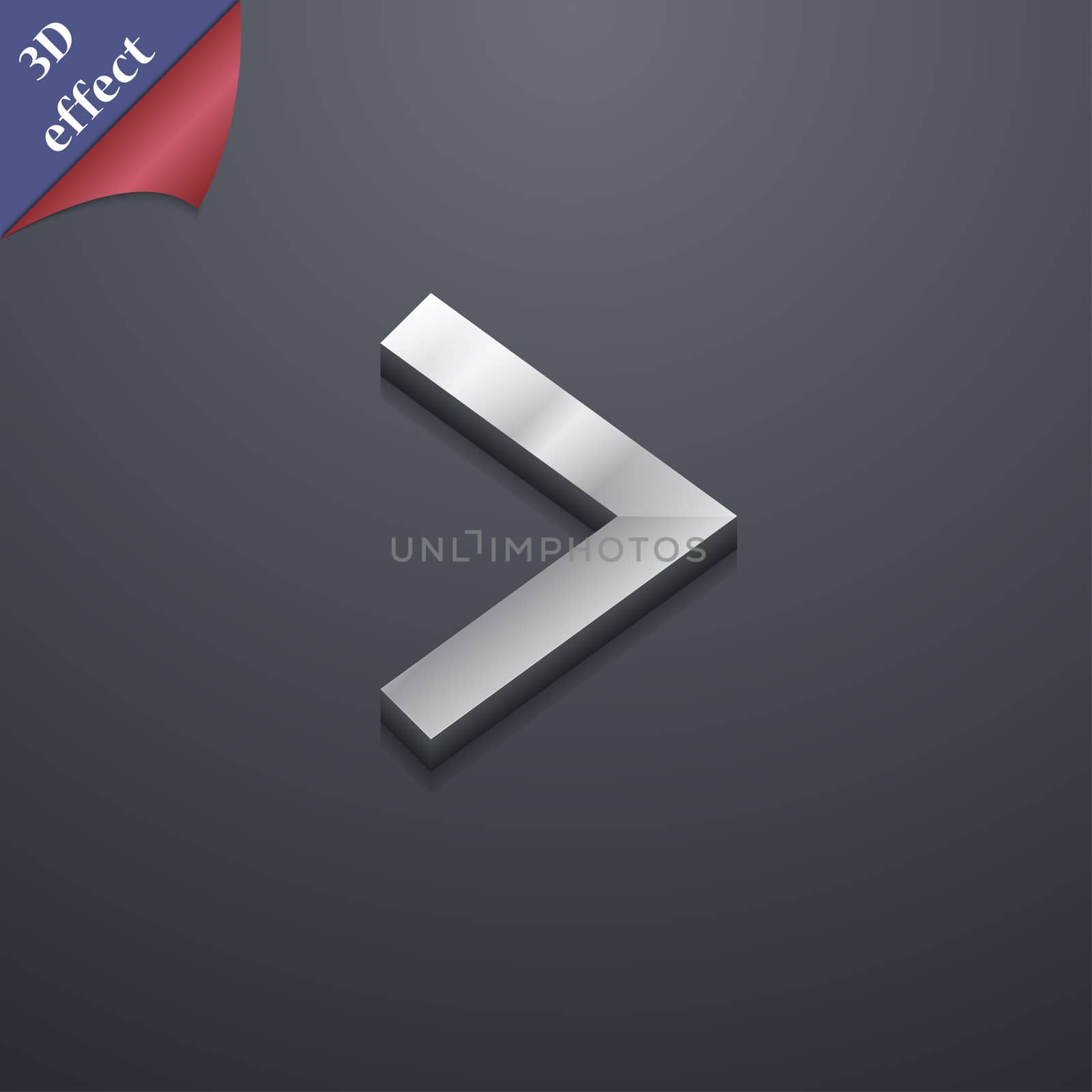 Arrow right, Next icon symbol. 3D style. Trendy, modern design with space for your text . Rastrized by serhii_lohvyniuk