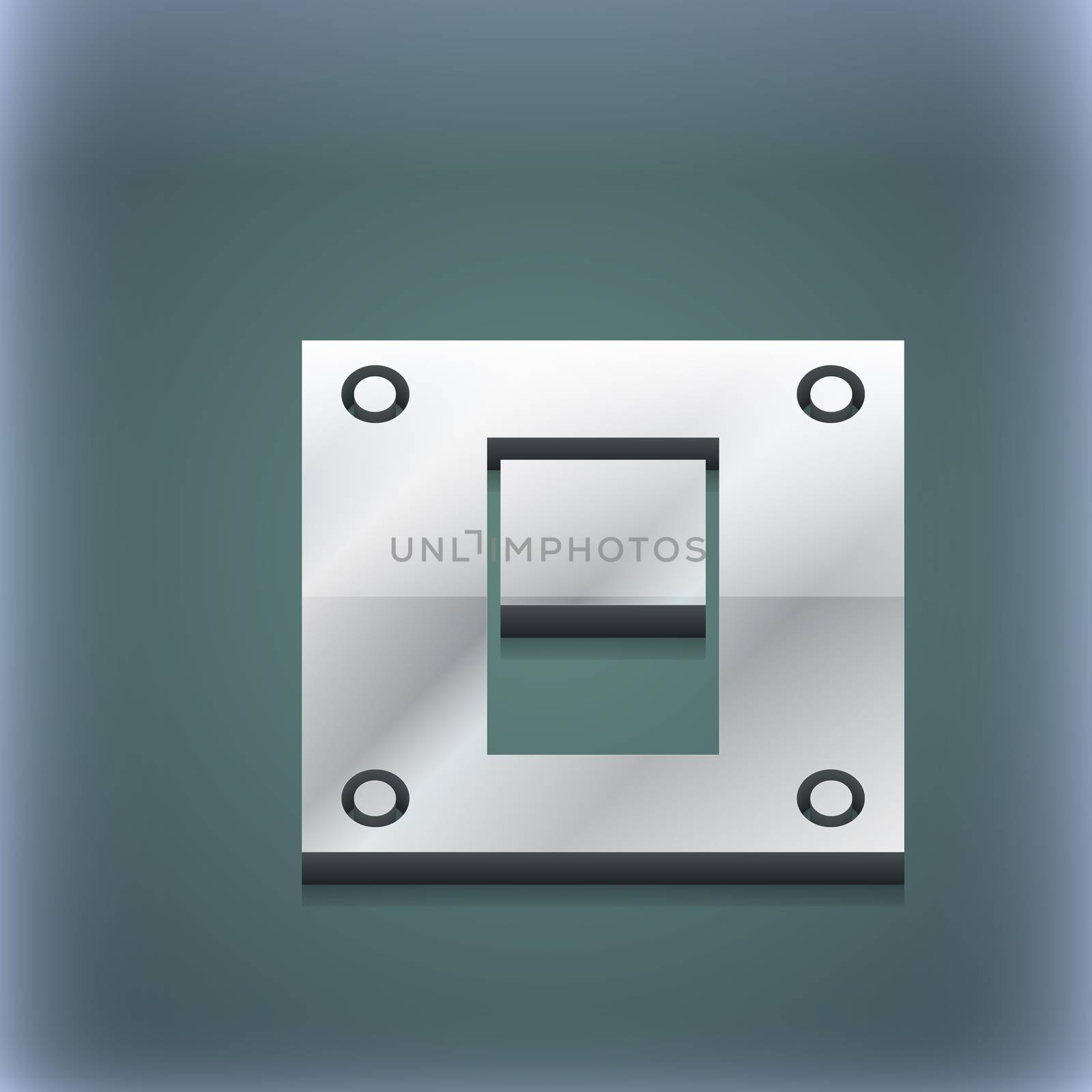 Power switch icon symbol. 3D style. Trendy, modern design with space for your text . Raster by serhii_lohvyniuk