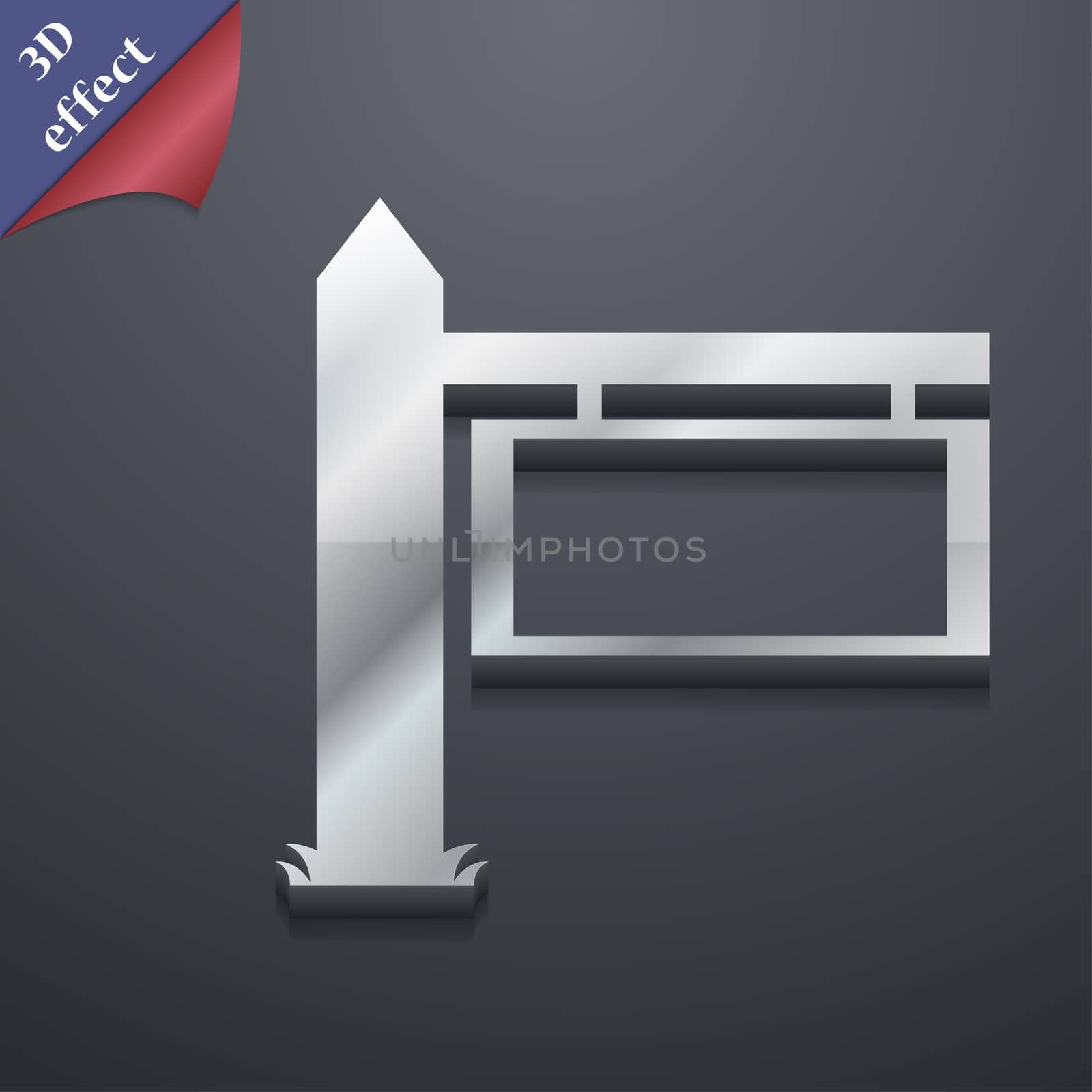 Information Road Sign icon symbol. 3D style. Trendy, modern design with space for your text . Rastrized by serhii_lohvyniuk