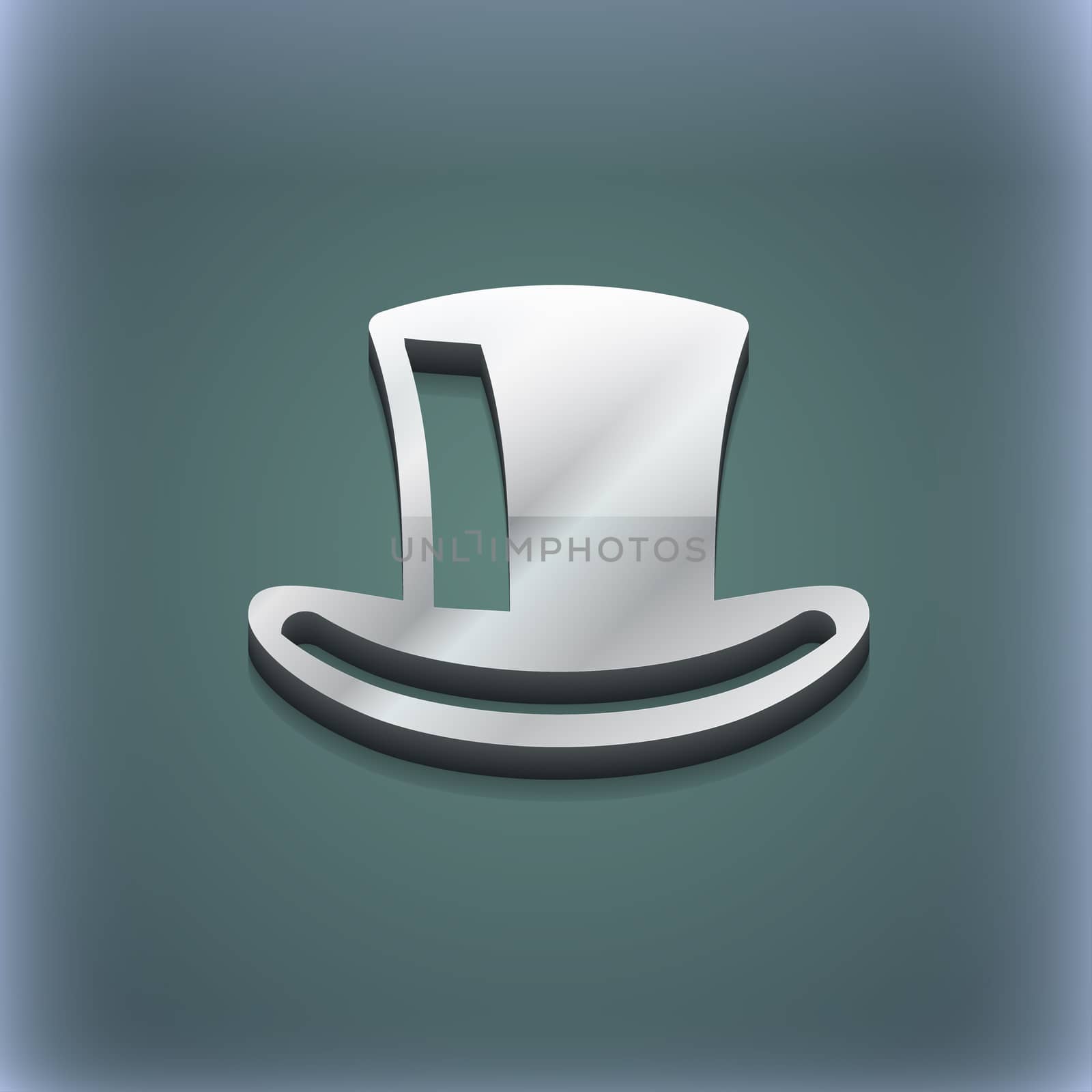 cylinder hat icon symbol. 3D style. Trendy, modern design with space for your text illustration. Raster version