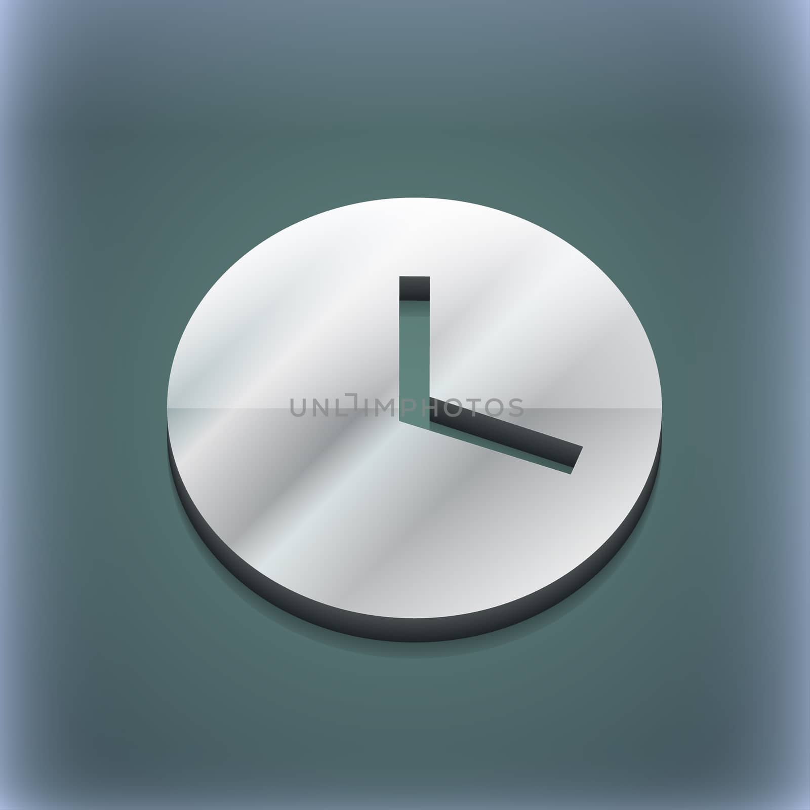 Mechanical Clock icon symbol. 3D style. Trendy, modern design with space for your text . Raster by serhii_lohvyniuk