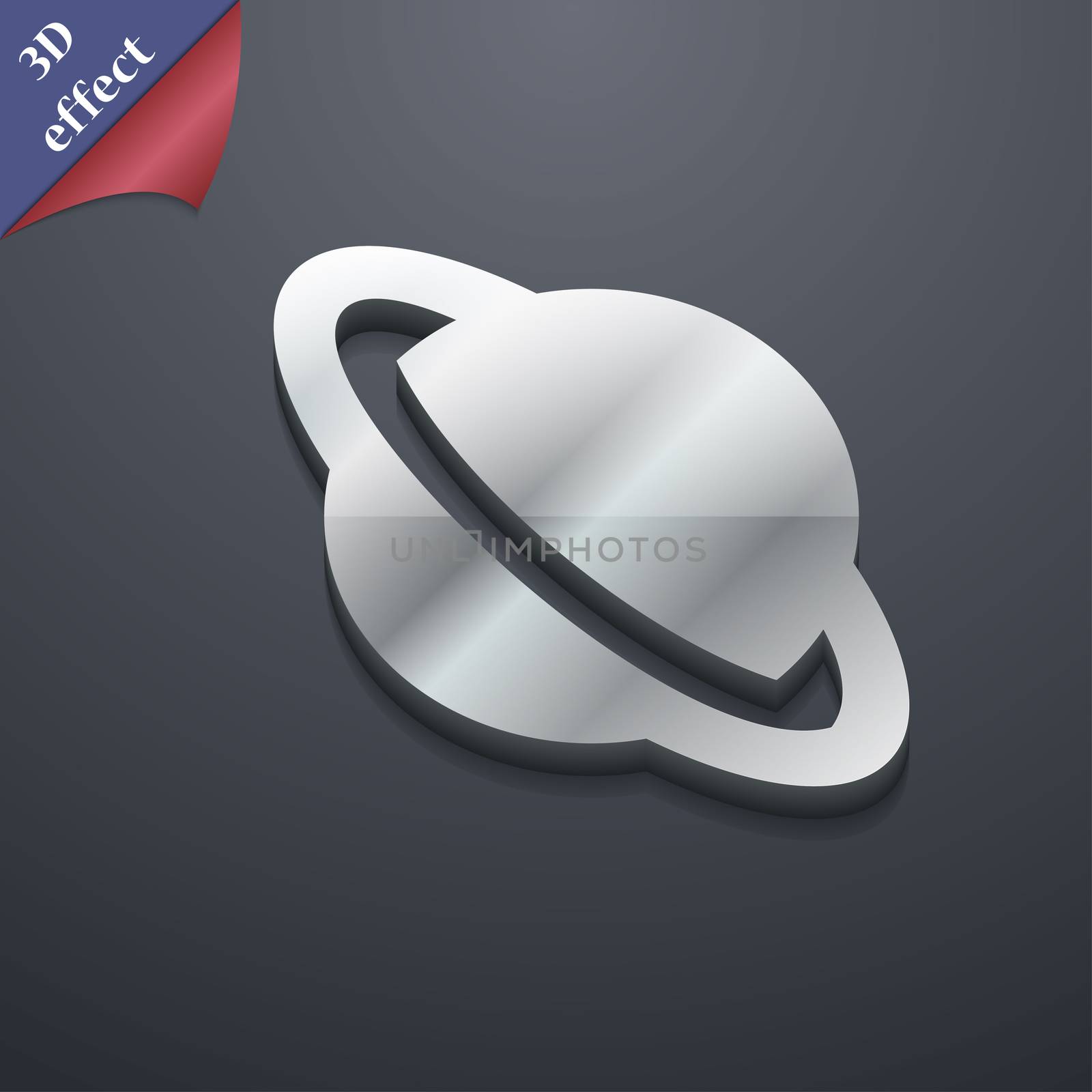 Jupiter planet icon symbol. 3D style. Trendy, modern design with space for your text . Rastrized by serhii_lohvyniuk