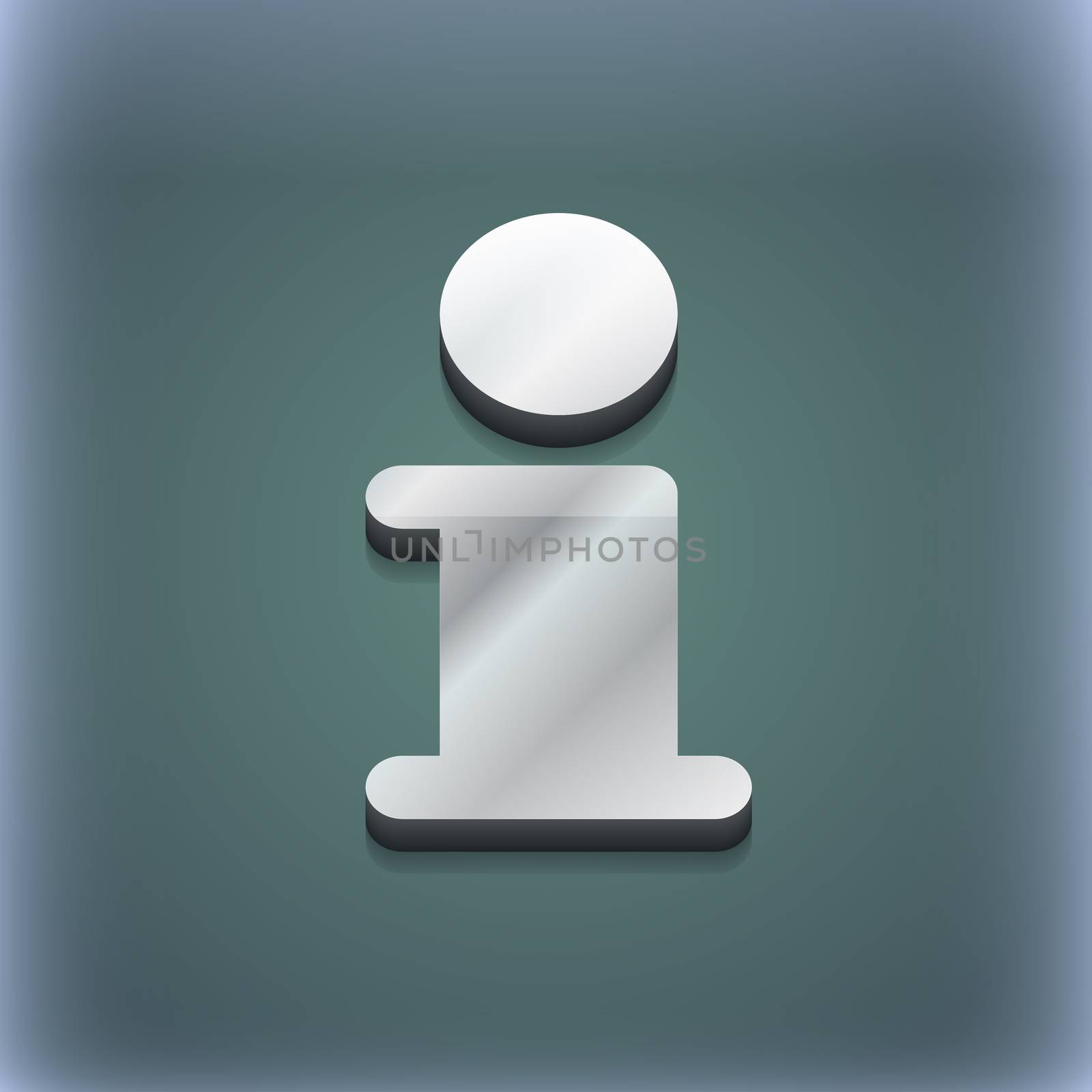 Information, Info icon symbol. 3D style. Trendy, modern design with space for your text illustration. Raster version