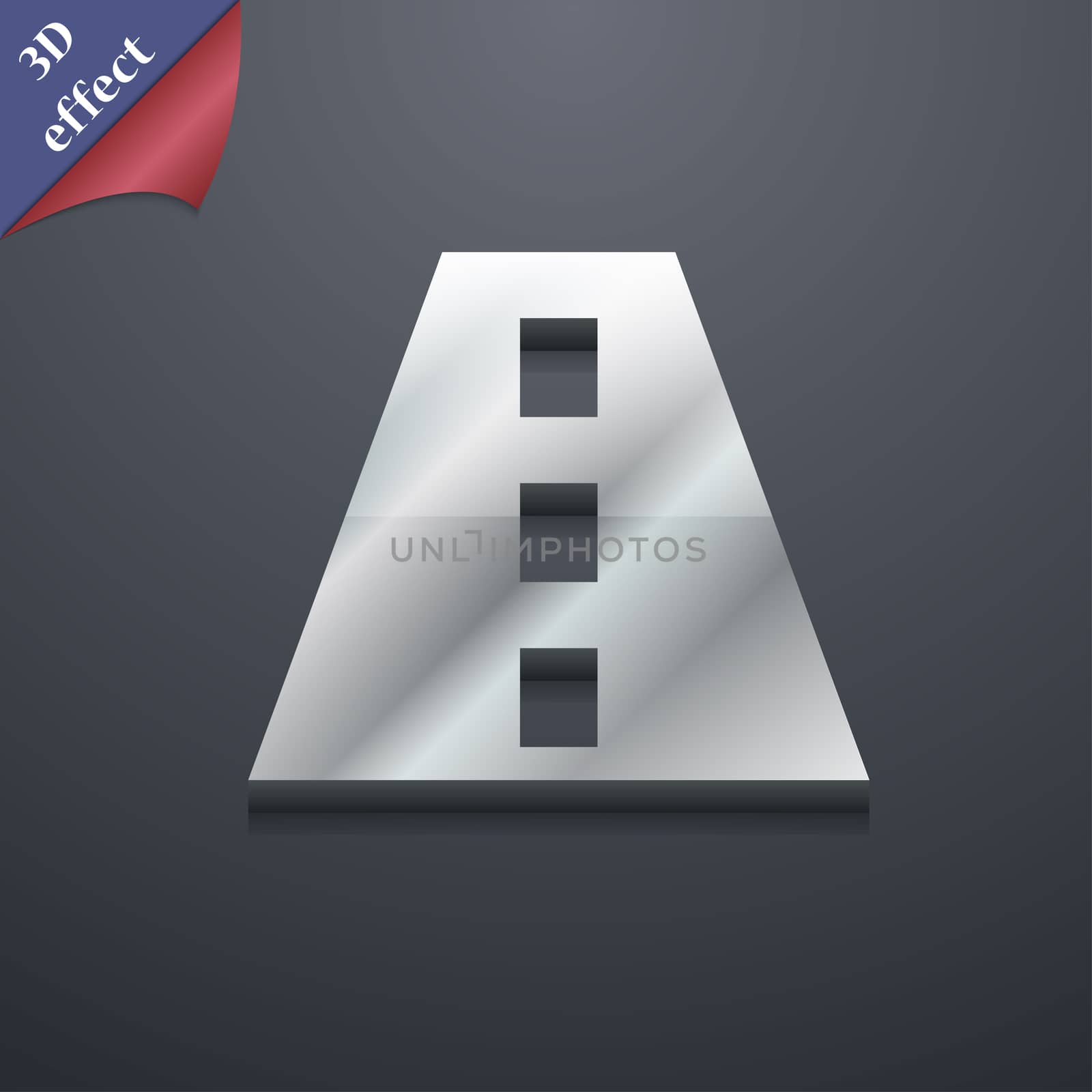 Road icon symbol. 3D style. Trendy, modern design with space for your text . Rastrized by serhii_lohvyniuk