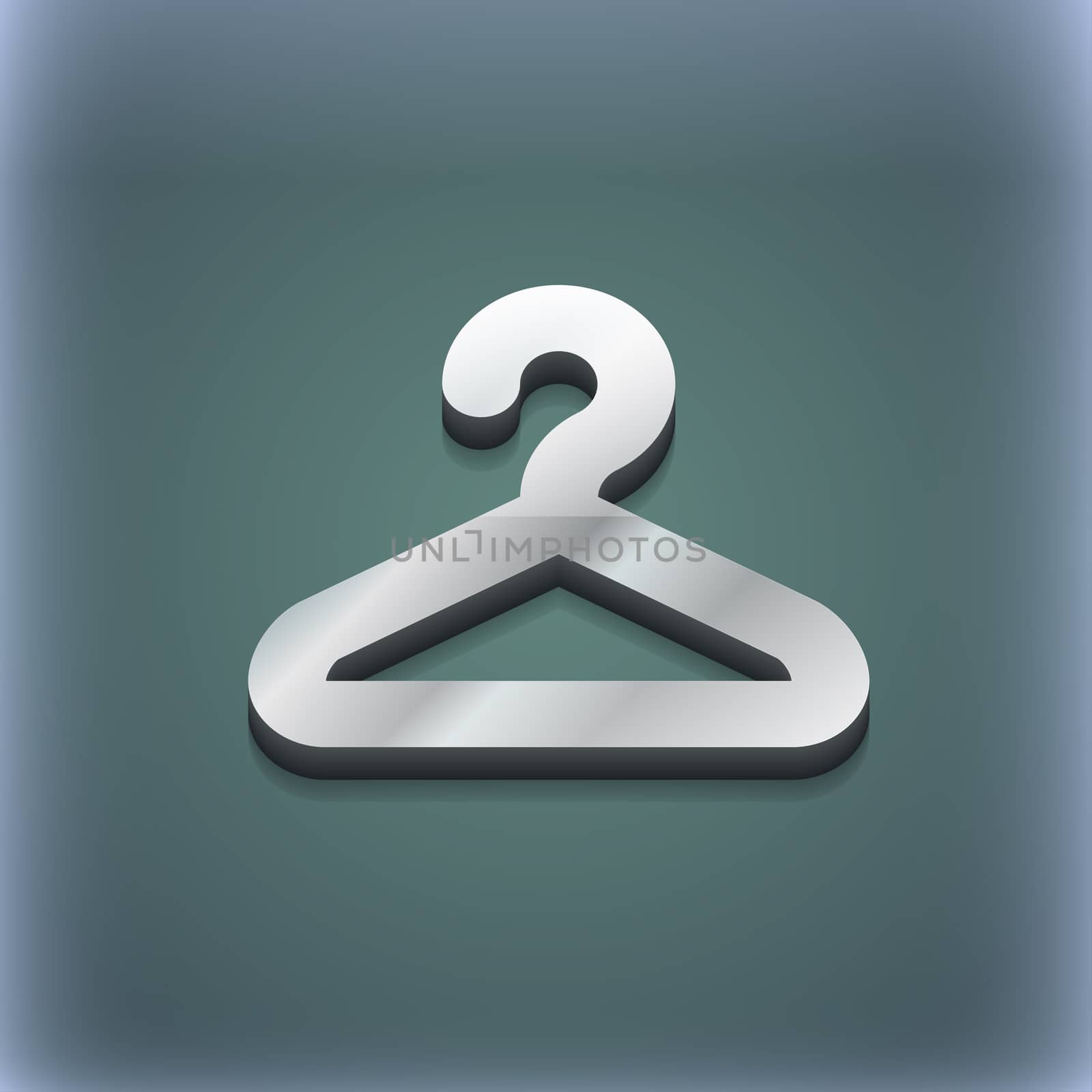 Hanger icon symbol. 3D style. Trendy, modern design with space for your text . Raster by serhii_lohvyniuk