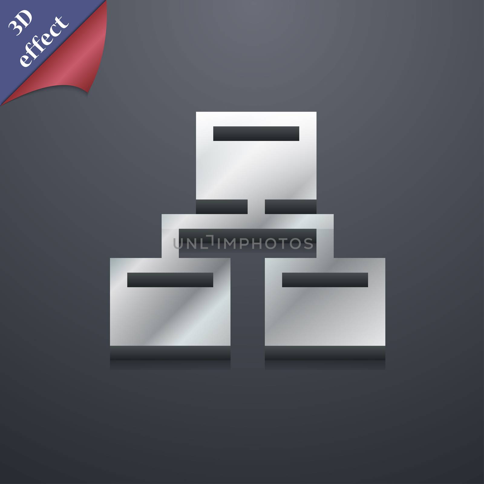 Local Network icon symbol. 3D style. Trendy, modern design with space for your text illustration. Rastrized copy