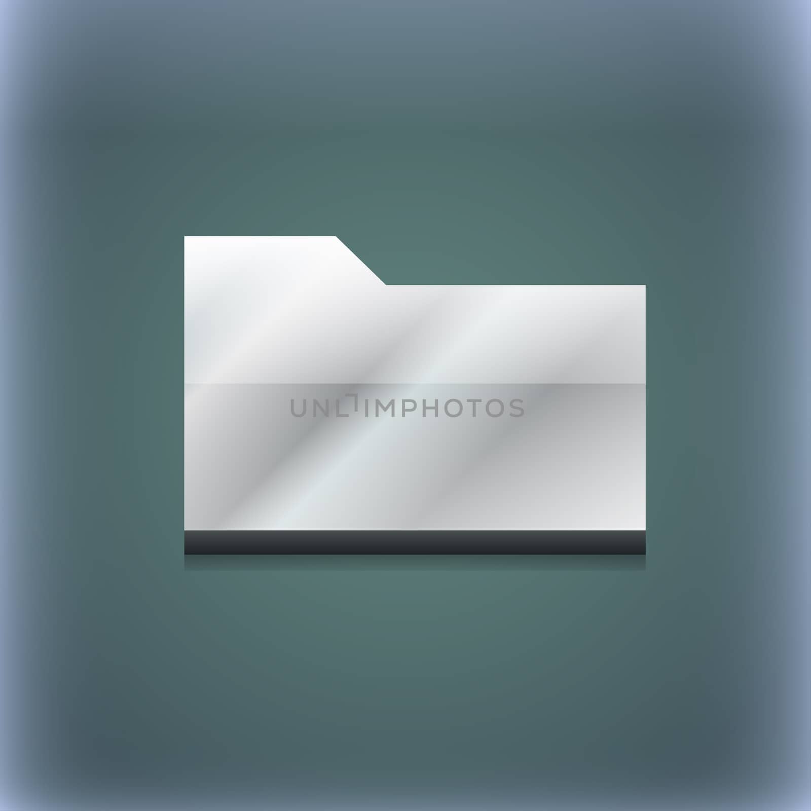 Document folder icon symbol. 3D style. Trendy, modern design with space for your text . Raster by serhii_lohvyniuk