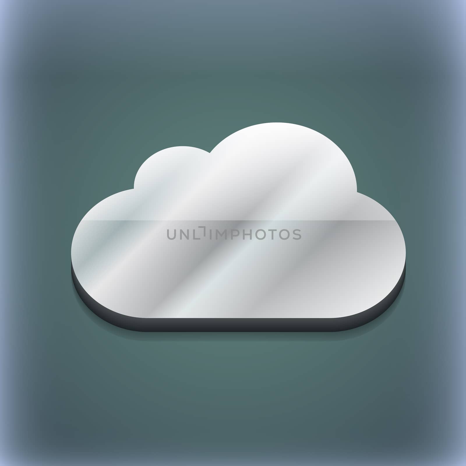 cloud icon symbol. 3D style. Trendy, modern design with space for your text . Raster by serhii_lohvyniuk