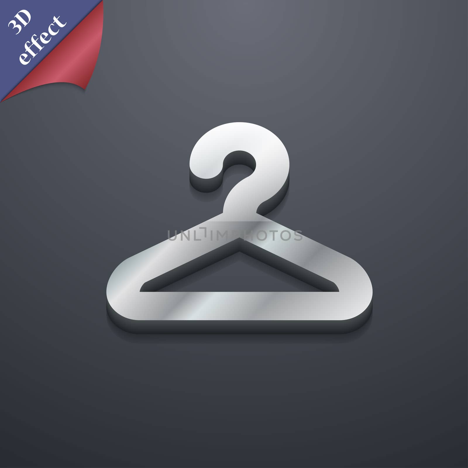 Hanger icon symbol. 3D style. Trendy, modern design with space for your text . Rastrized by serhii_lohvyniuk