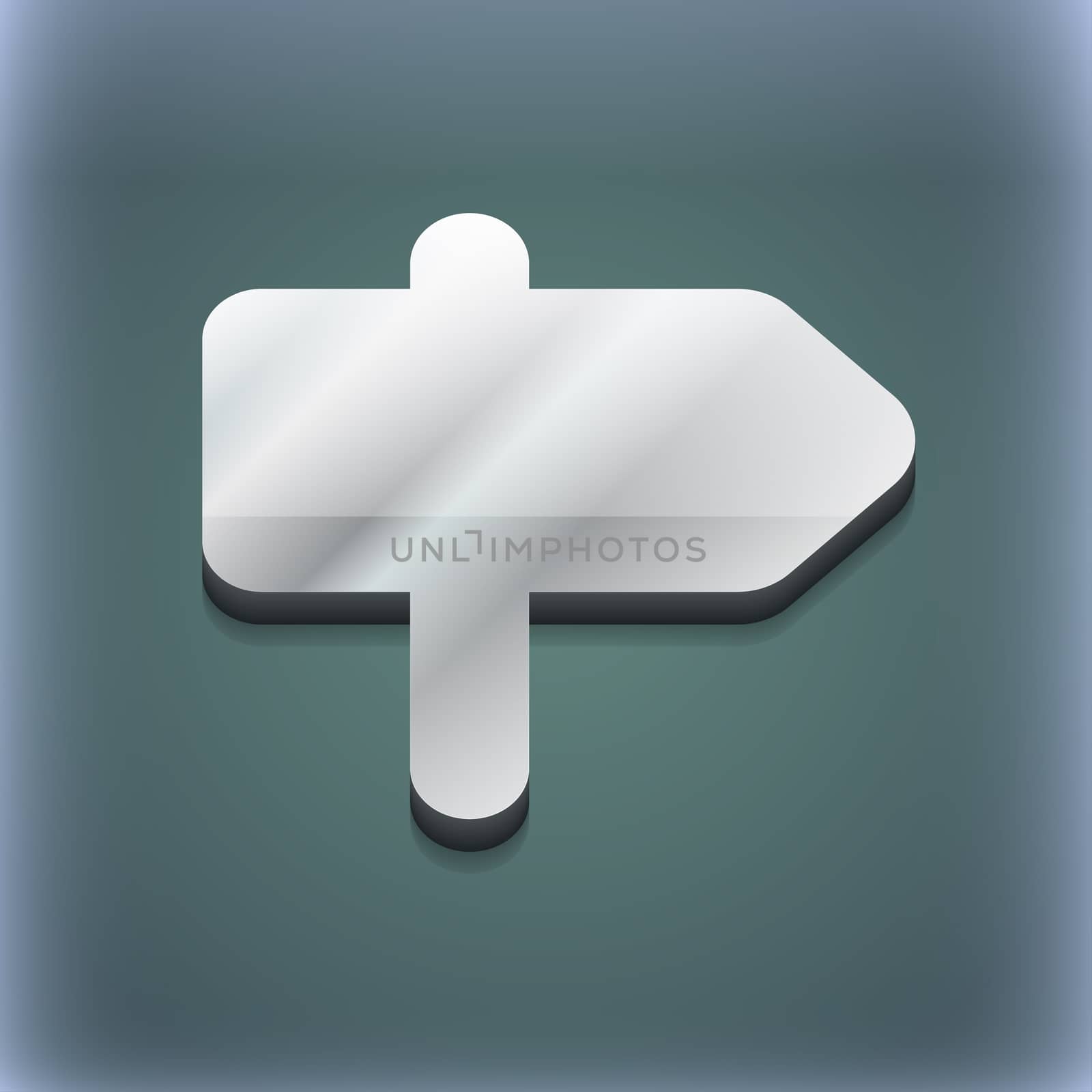 Information Road icon symbol. 3D style. Trendy, modern design with space for your text illustration. Raster version