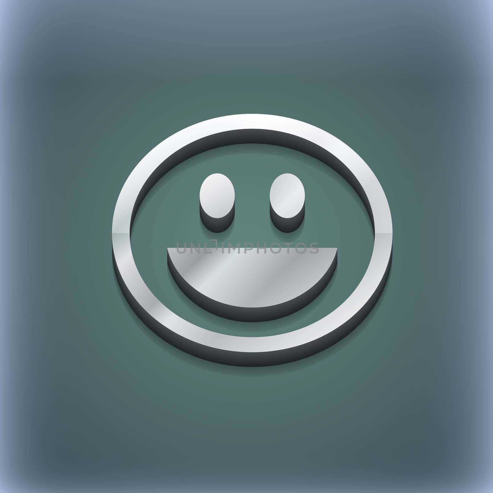 funny Face icon symbol. 3D style. Trendy, modern design with space for your text . Raster by serhii_lohvyniuk