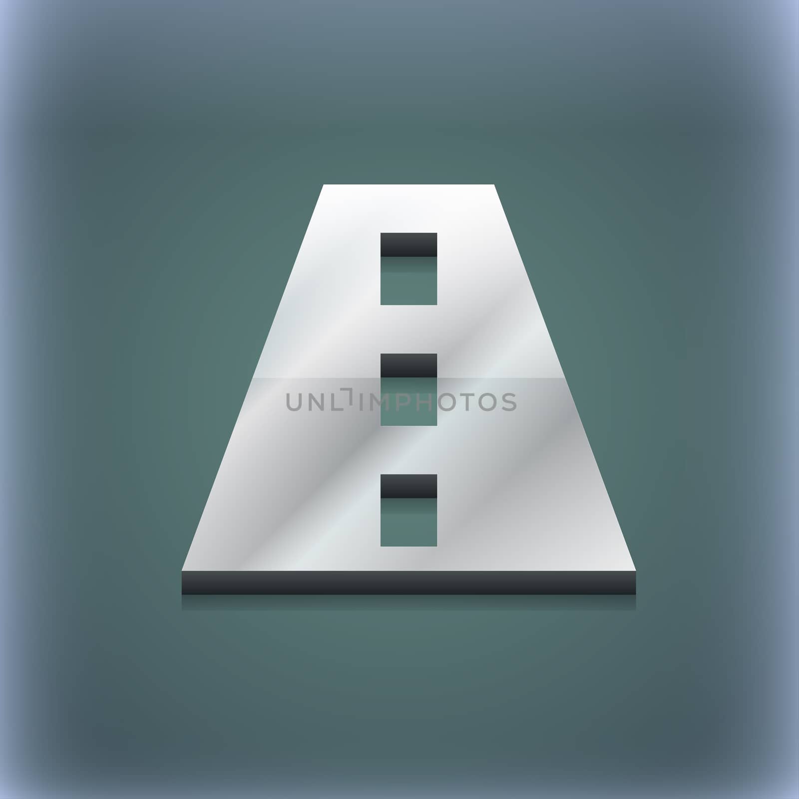 Road icon symbol. 3D style. Trendy, modern design with space for your text illustration. Raster version