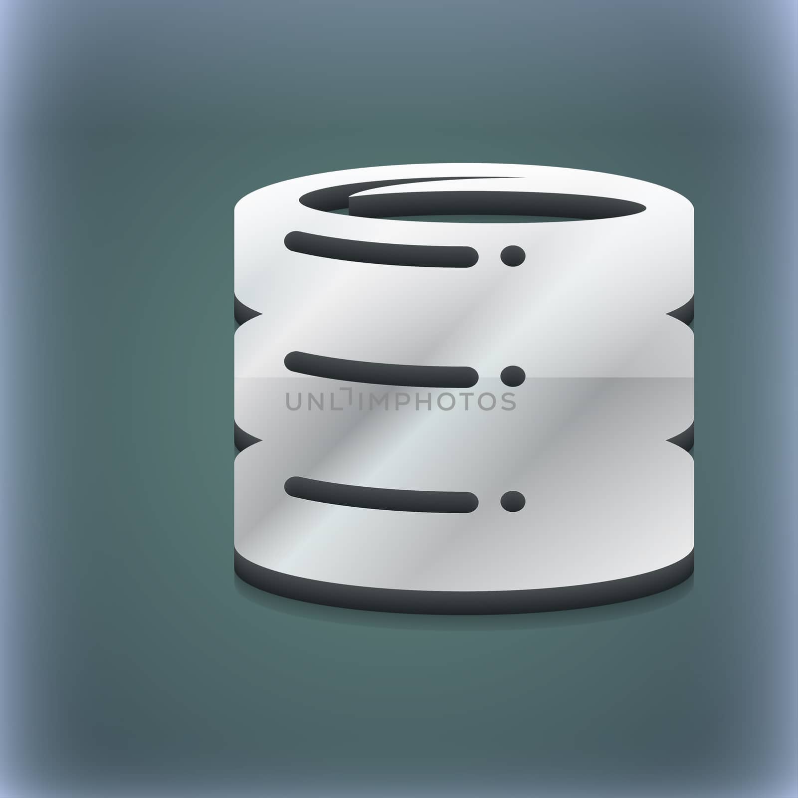 hard drive date base icon symbol. 3D style. Trendy, modern design with space for your text illustration. Raster version
