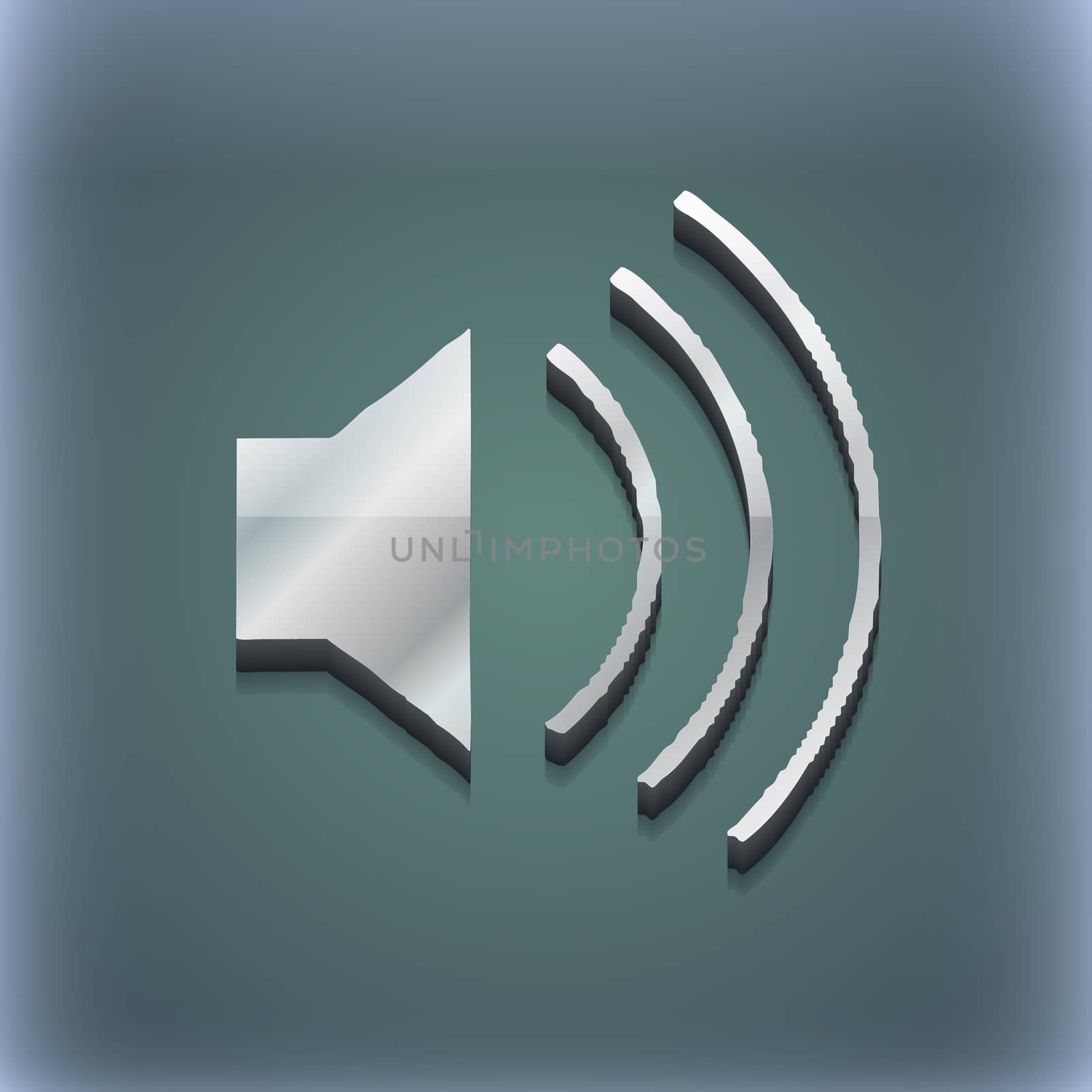 volume, sound icon symbol. 3D style. Trendy, modern design with space for your text illustration. Raster version