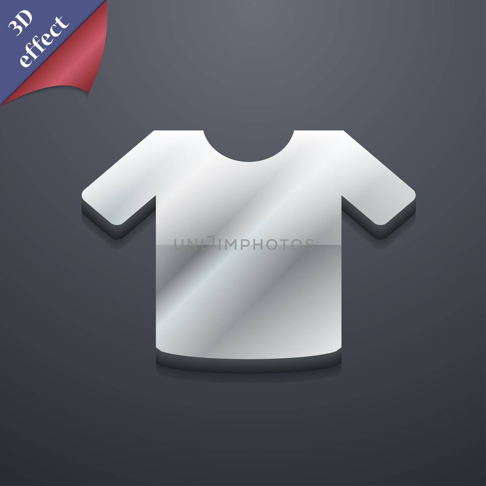T-shirt, Clothes icon symbol. 3D style. Trendy, modern design with space for your text illustration. Rastrized copy