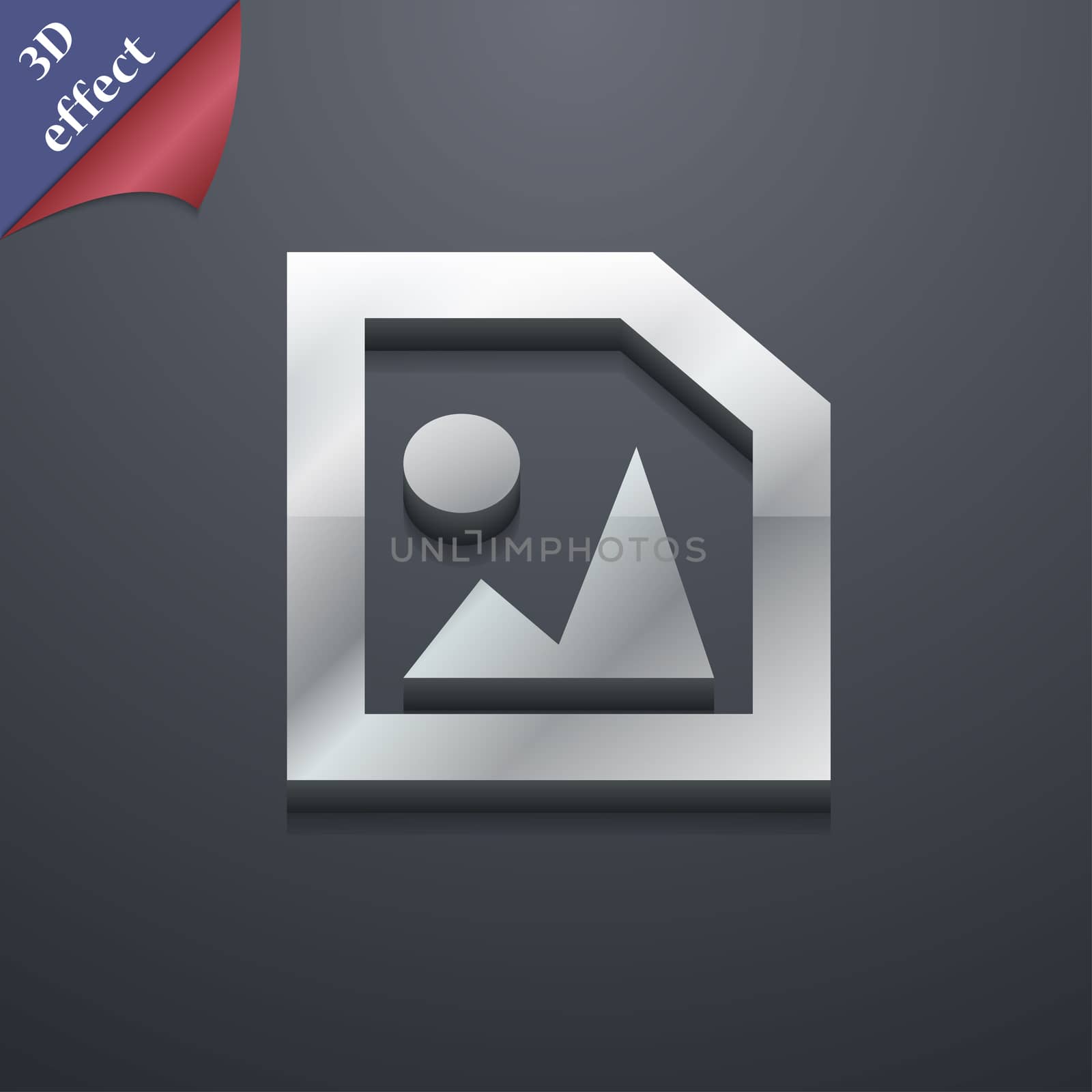 File JPG icon symbol. 3D style. Trendy, modern design with space for your text illustration. Rastrized copy