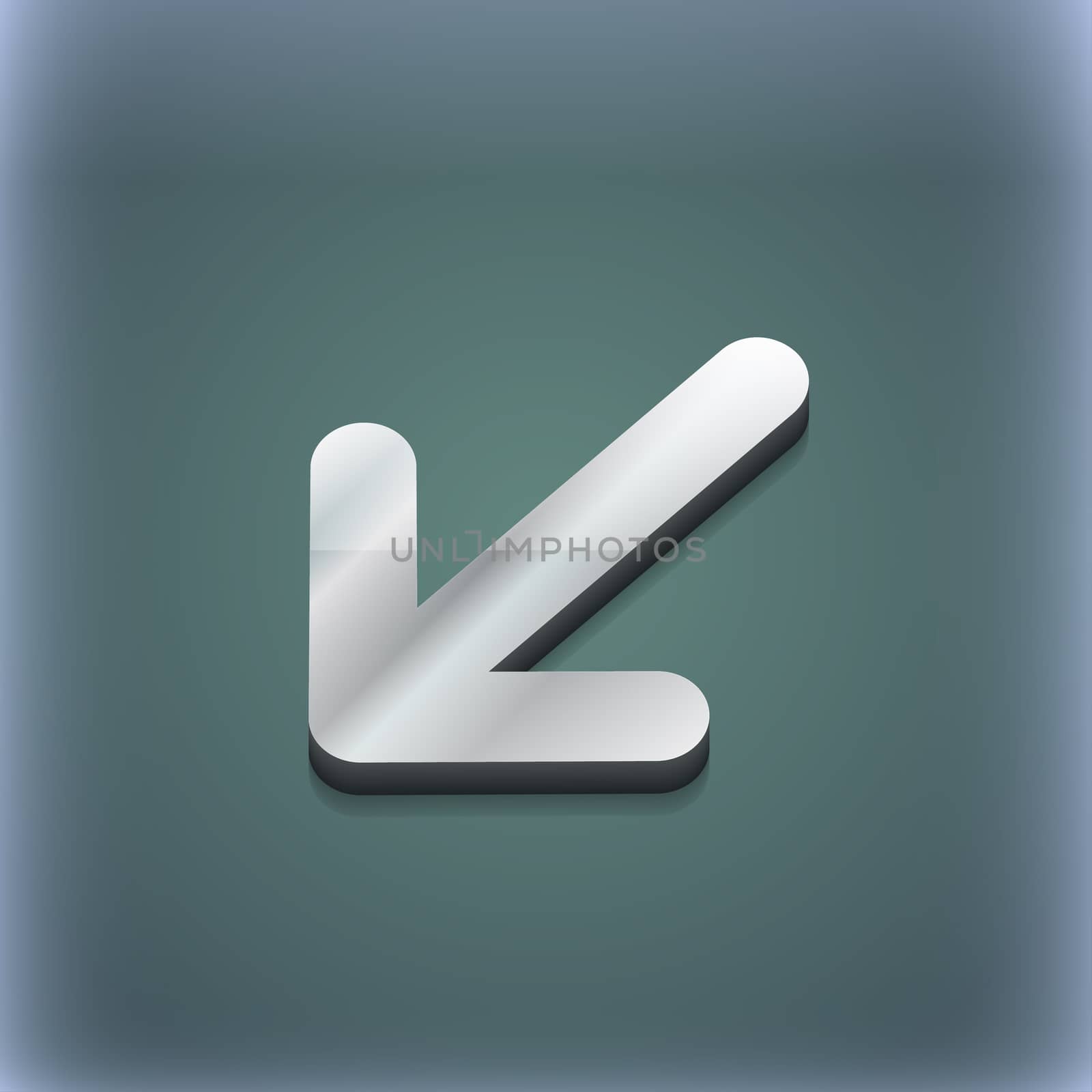 turn to full screen icon symbol. 3D style. Trendy, modern design with space for your text illustration. Raster version