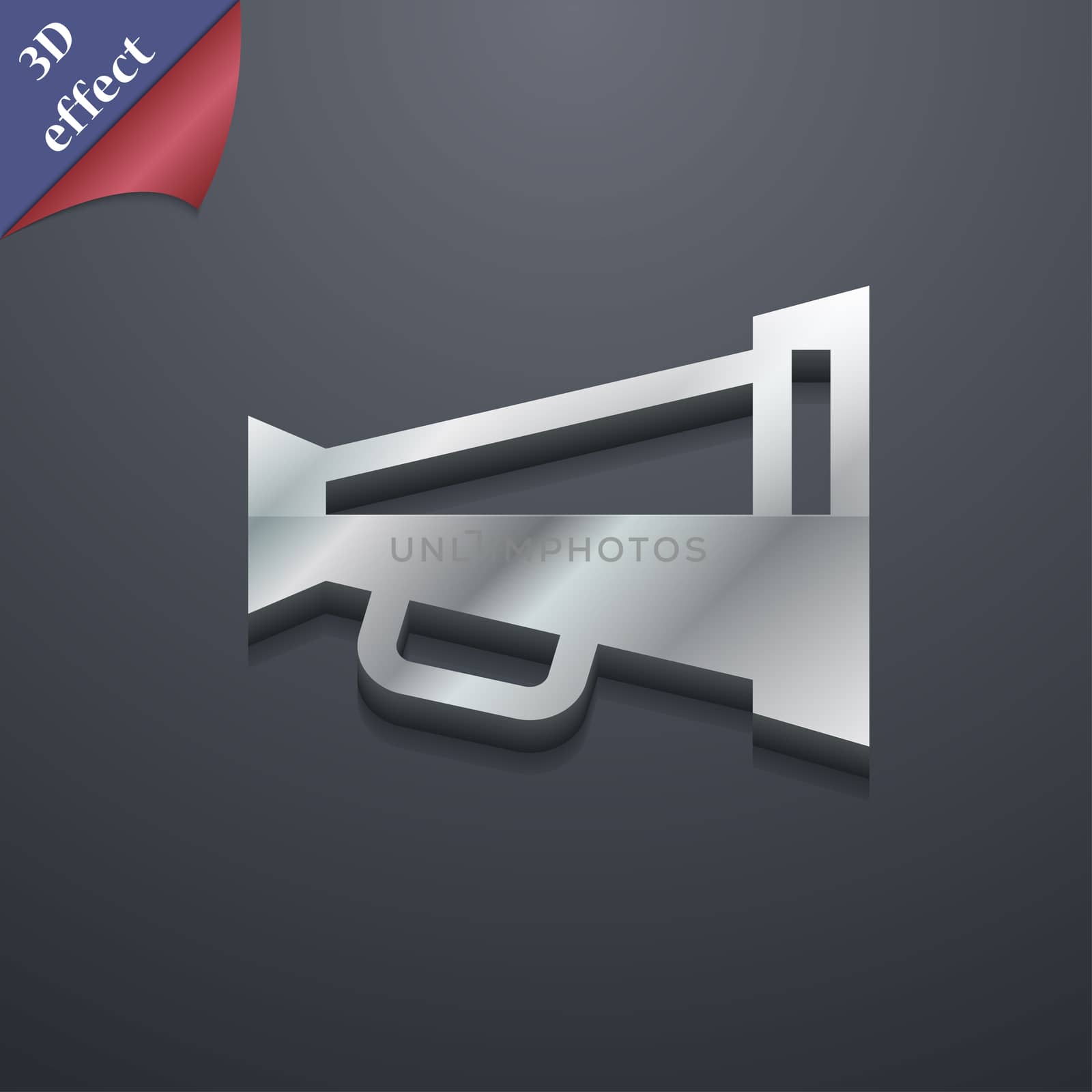 Megaphone soon, Loudspeaker icon symbol. 3D style. Trendy, modern design with space for your text illustration. Rastrized copy