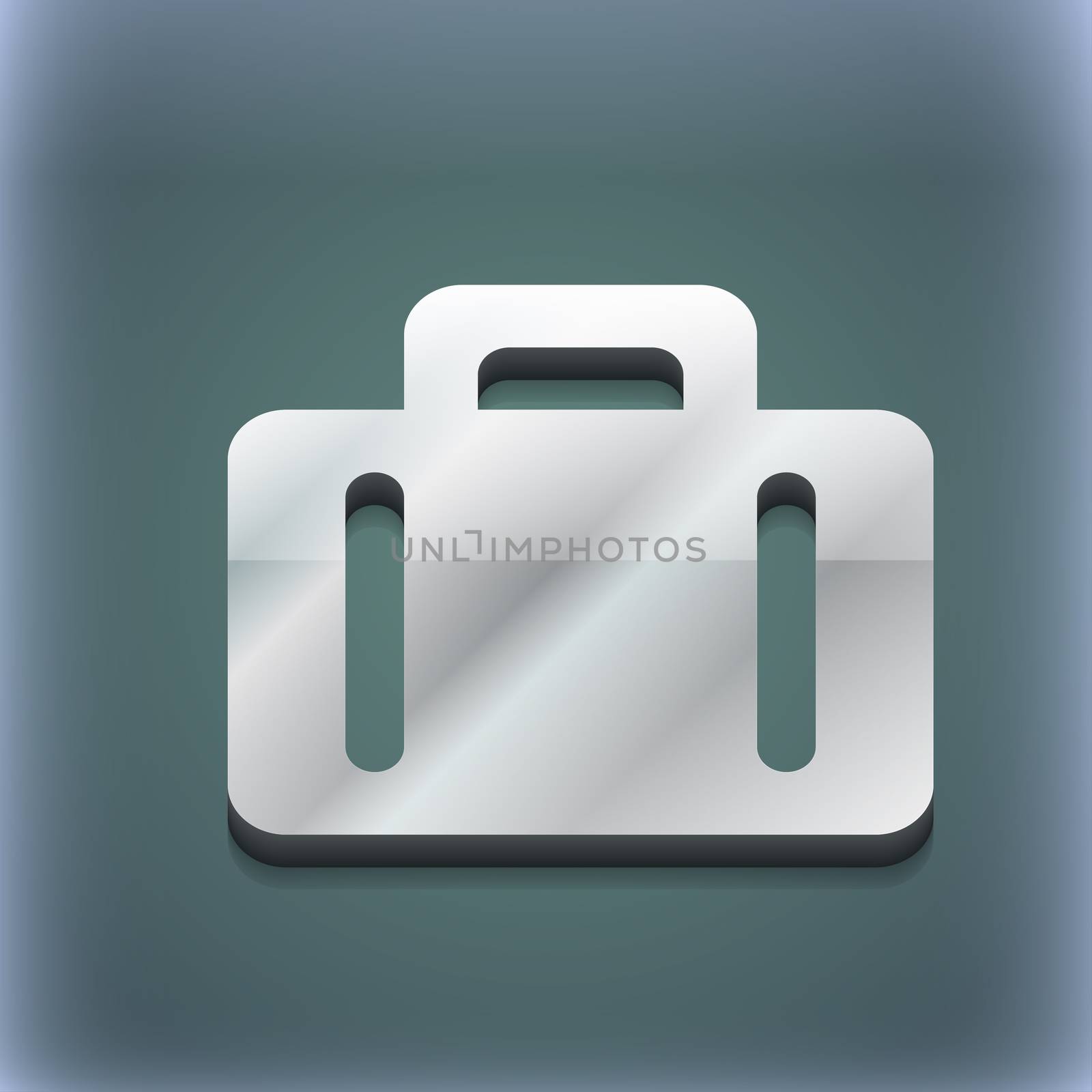 suitcase icon symbol. 3D style. Trendy, modern design with space for your text . Raster by serhii_lohvyniuk