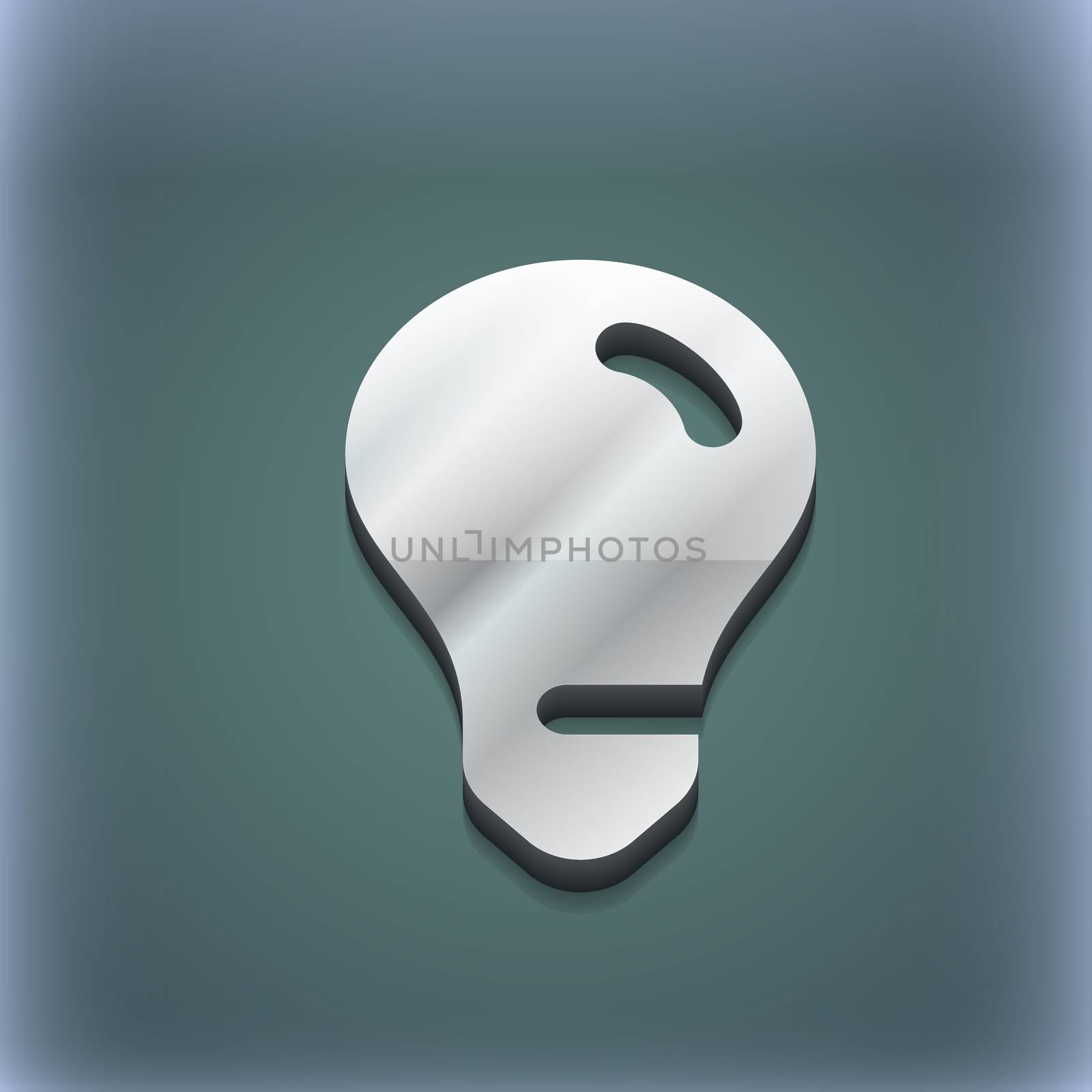 light bulb, idea icon symbol. 3D style. Trendy, modern design with space for your text illustration. Raster version