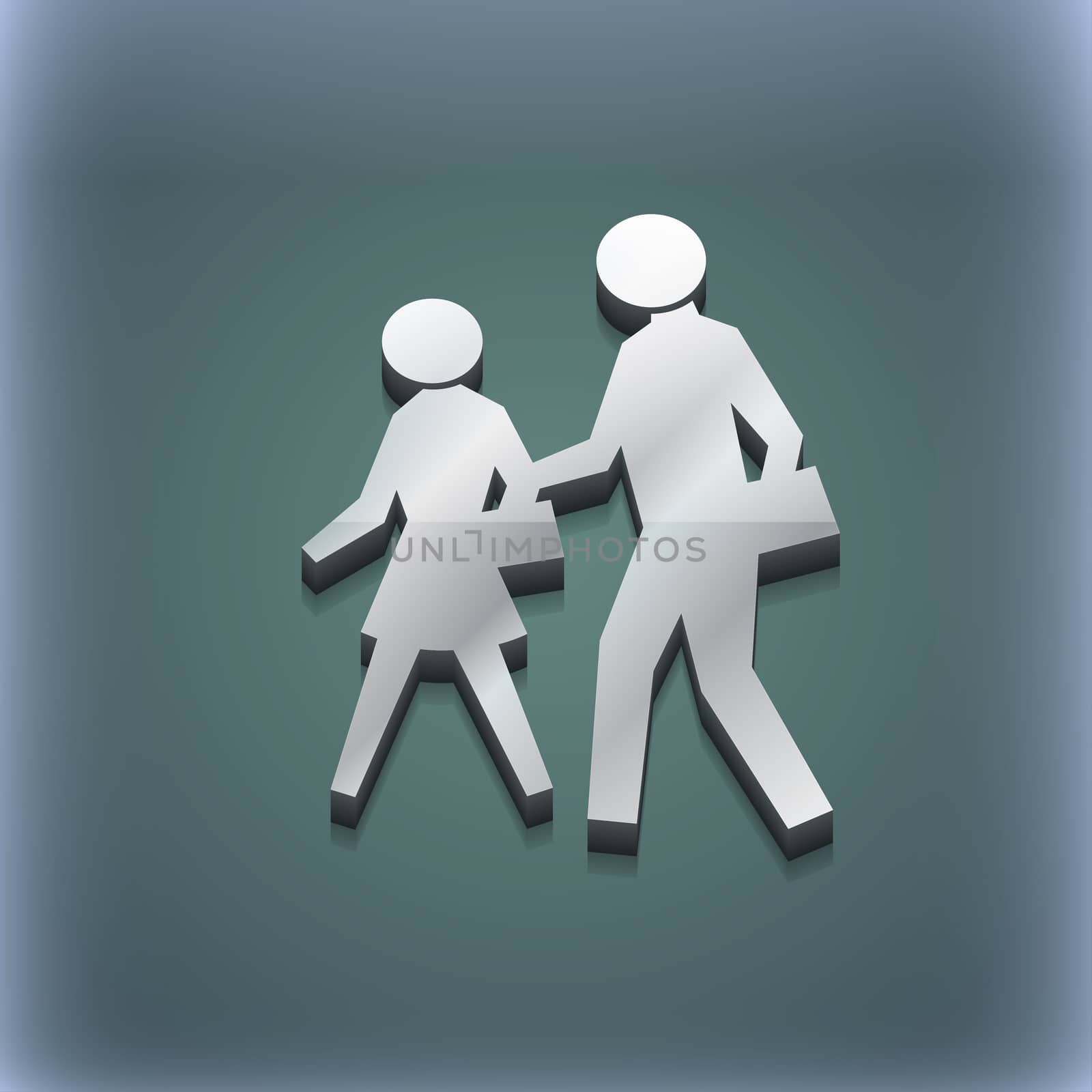 crosswalk icon symbol. 3D style. Trendy, modern design with space for your text . Raster by serhii_lohvyniuk