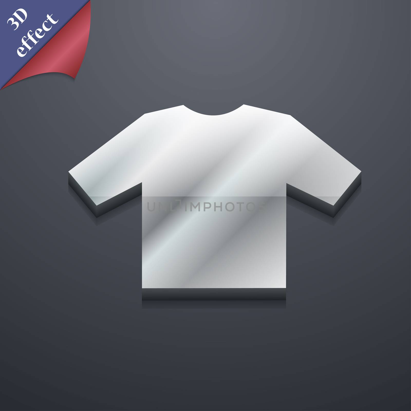 t-shirt icon symbol. 3D style. Trendy, modern design with space for your text . Rastrized by serhii_lohvyniuk