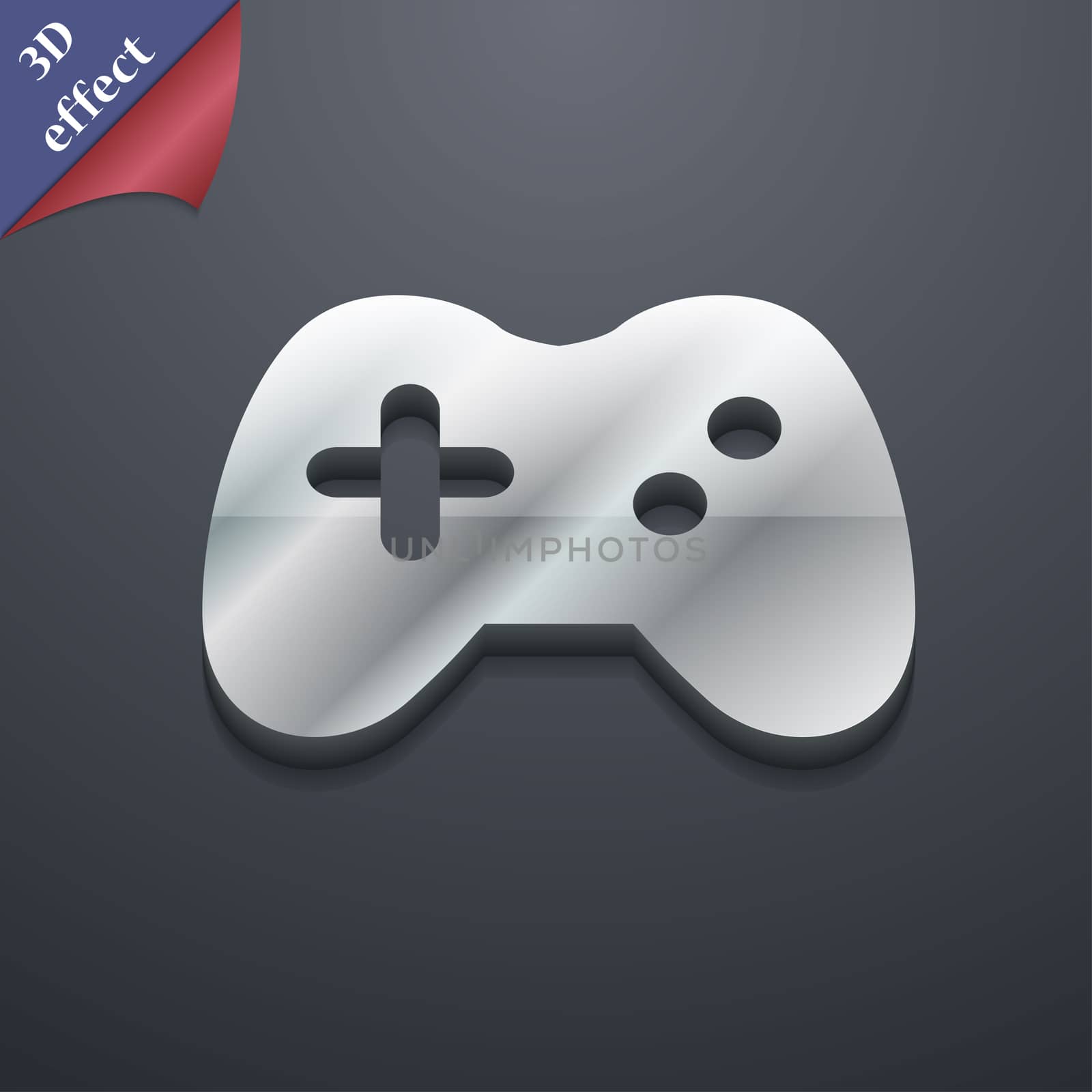 Joystick icon symbol. 3D style. Trendy, modern design with space for your text illustration. Rastrized copy