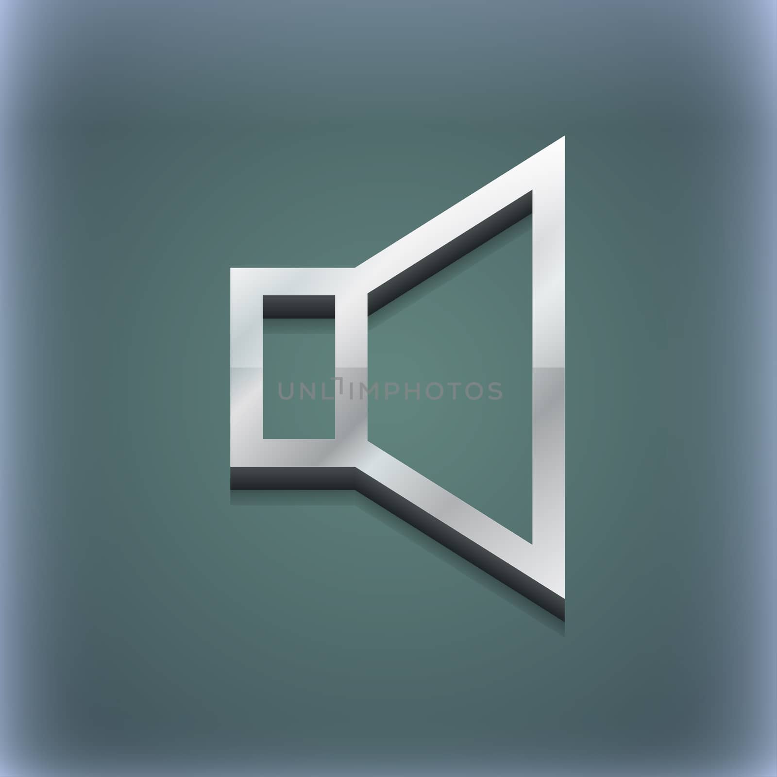 volume, sound icon symbol. 3D style. Trendy, modern design with space for your text . Raster by serhii_lohvyniuk