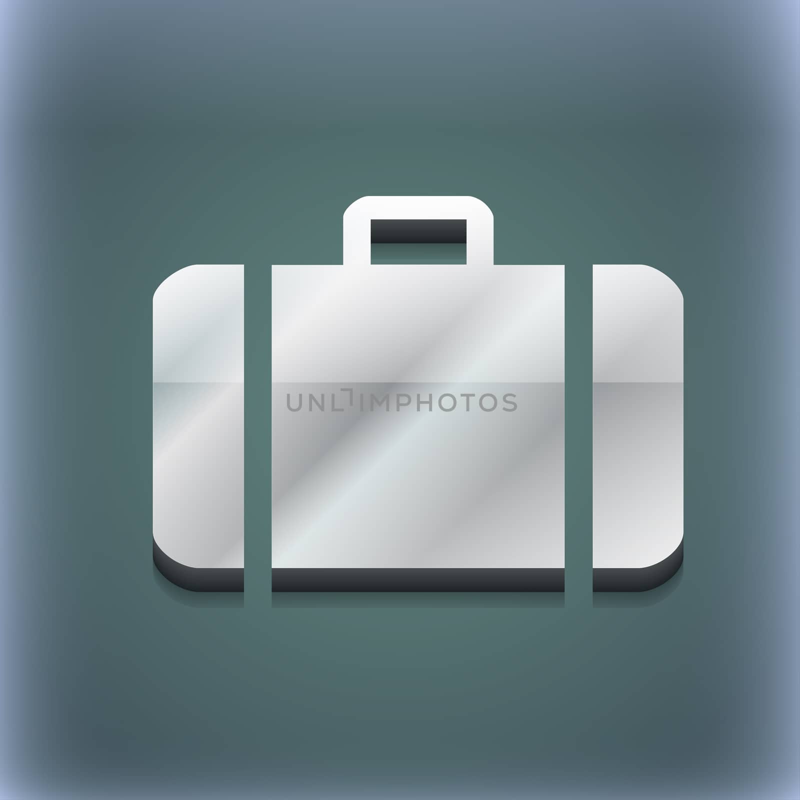 suitcase icon symbol. 3D style. Trendy, modern design with space for your text illustration. Raster version