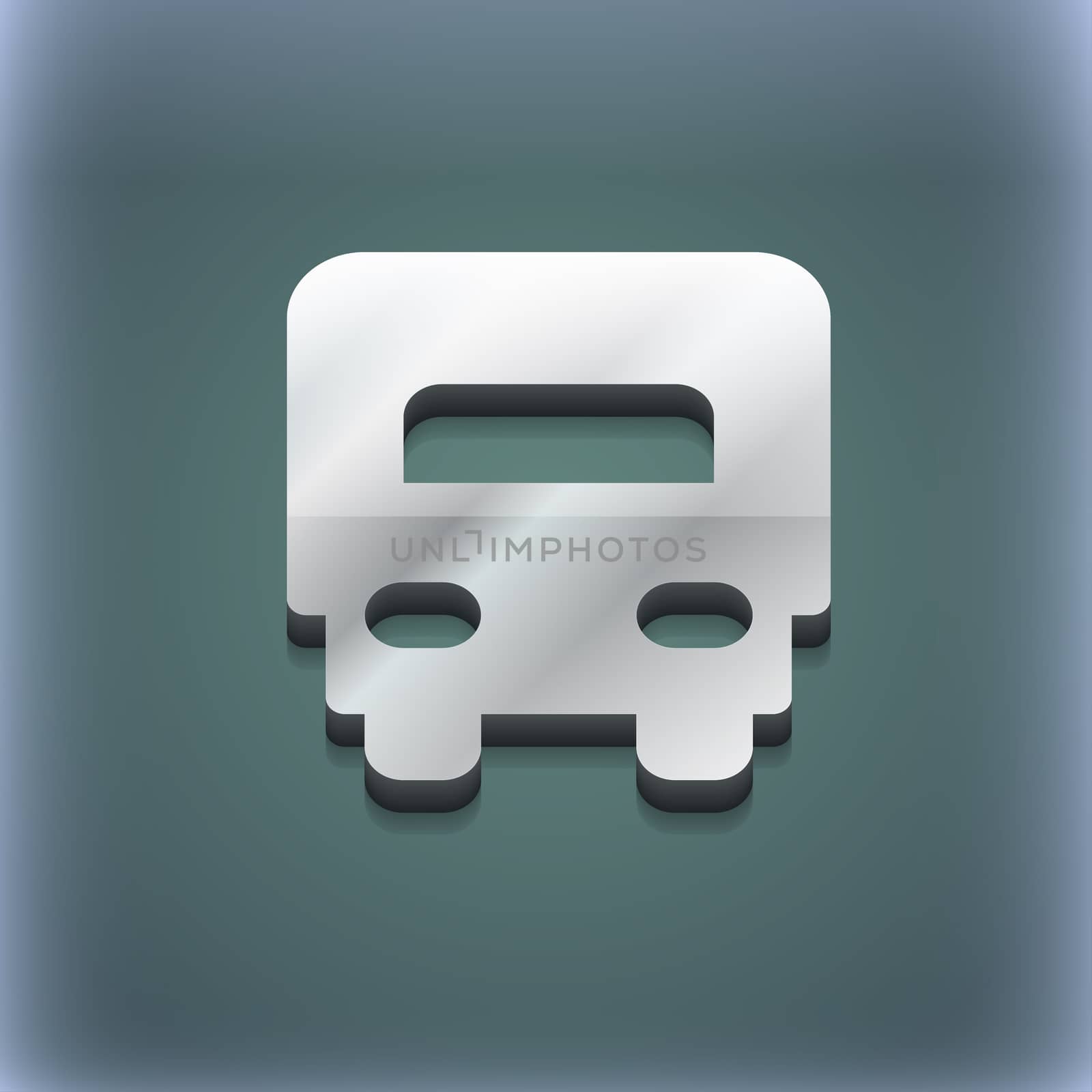 Delivery truck icon symbol. 3D style. Trendy, modern design with space for your text illustration. Raster version