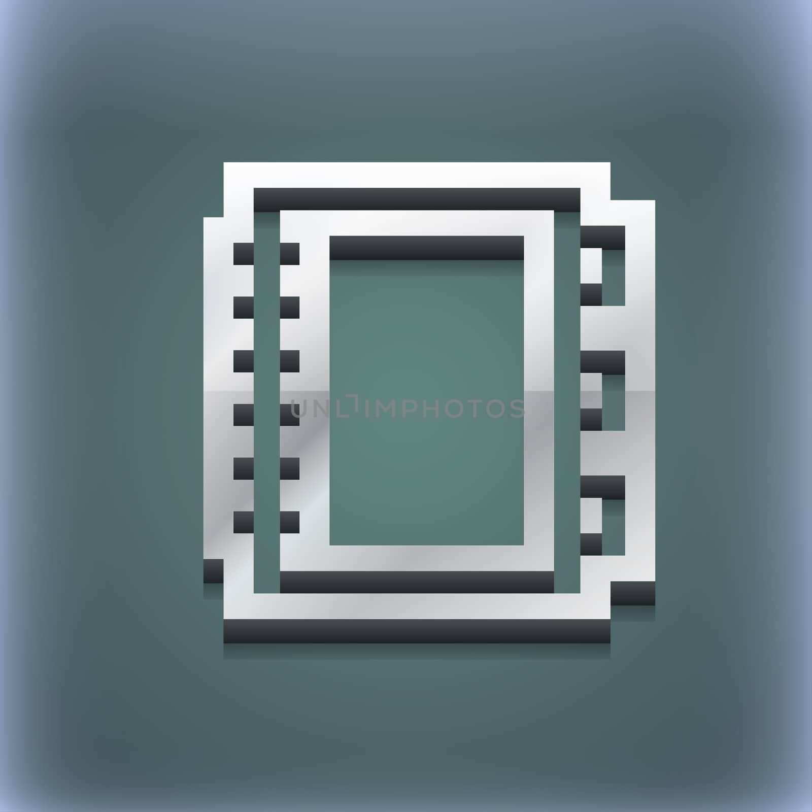 Book icon symbol. 3D style. Trendy, modern design with space for your text illustration. Raster version