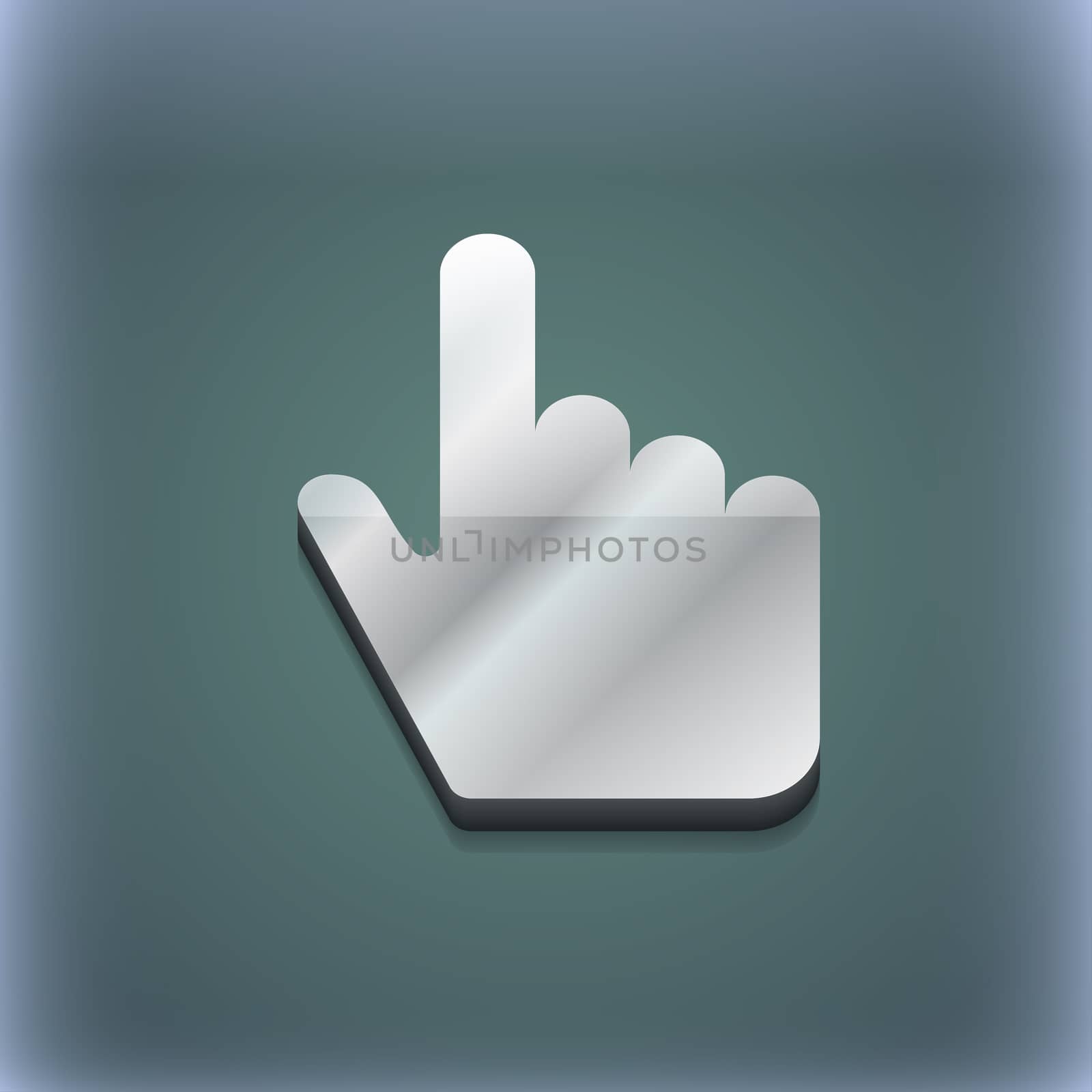 cursor icon symbol. 3D style. Trendy, modern design with space for your text . Raster by serhii_lohvyniuk