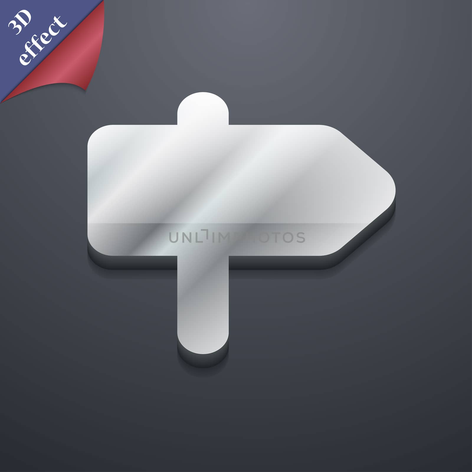 Information Road icon symbol. 3D style. Trendy, modern design with space for your text . Rastrized by serhii_lohvyniuk