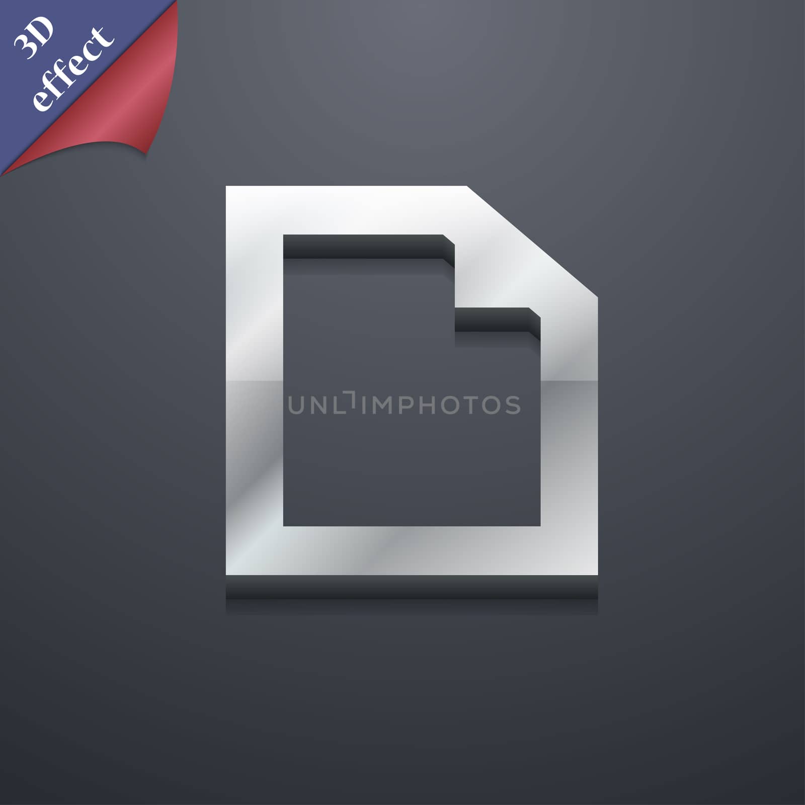 Text File document icon symbol. 3D style. Trendy, modern design with space for your text illustration. Rastrized copy