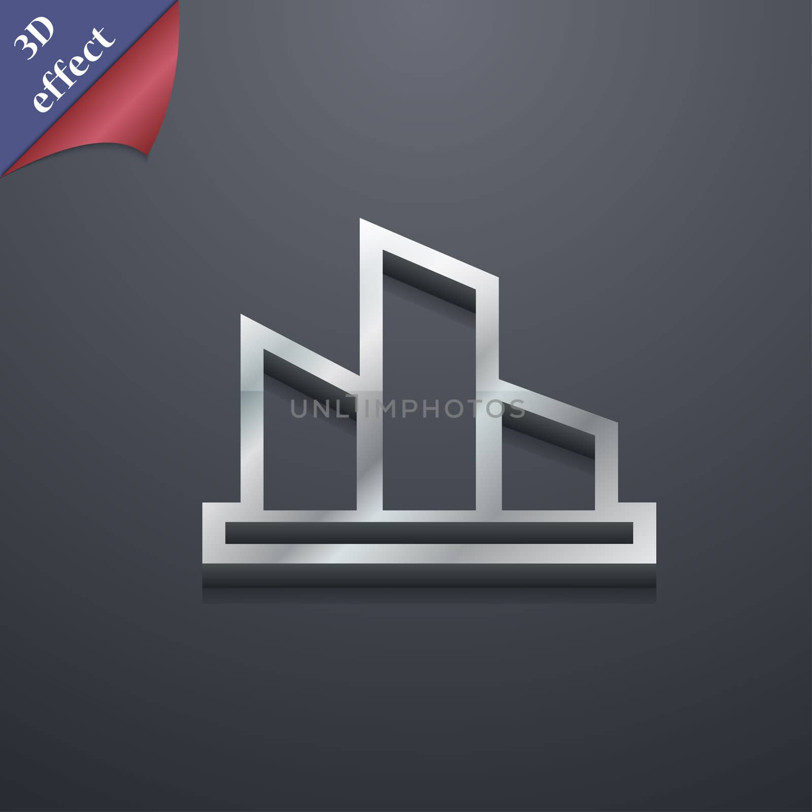 Diagram icon symbol. 3D style. Trendy, modern design with space for your text . Rastrized by serhii_lohvyniuk