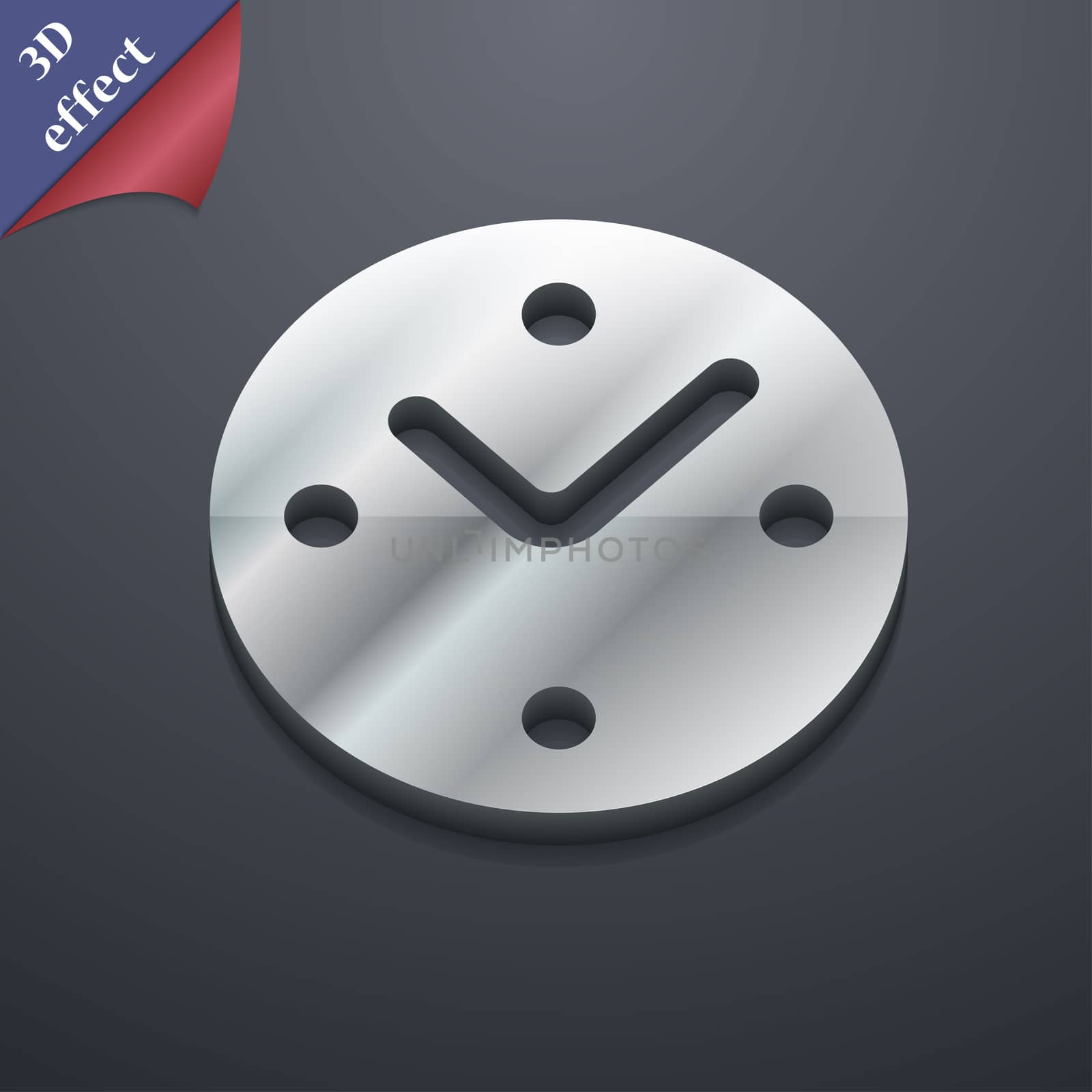 Mechanical Clock icon symbol. 3D style. Trendy, modern design with space for your text illustration. Rastrized copy