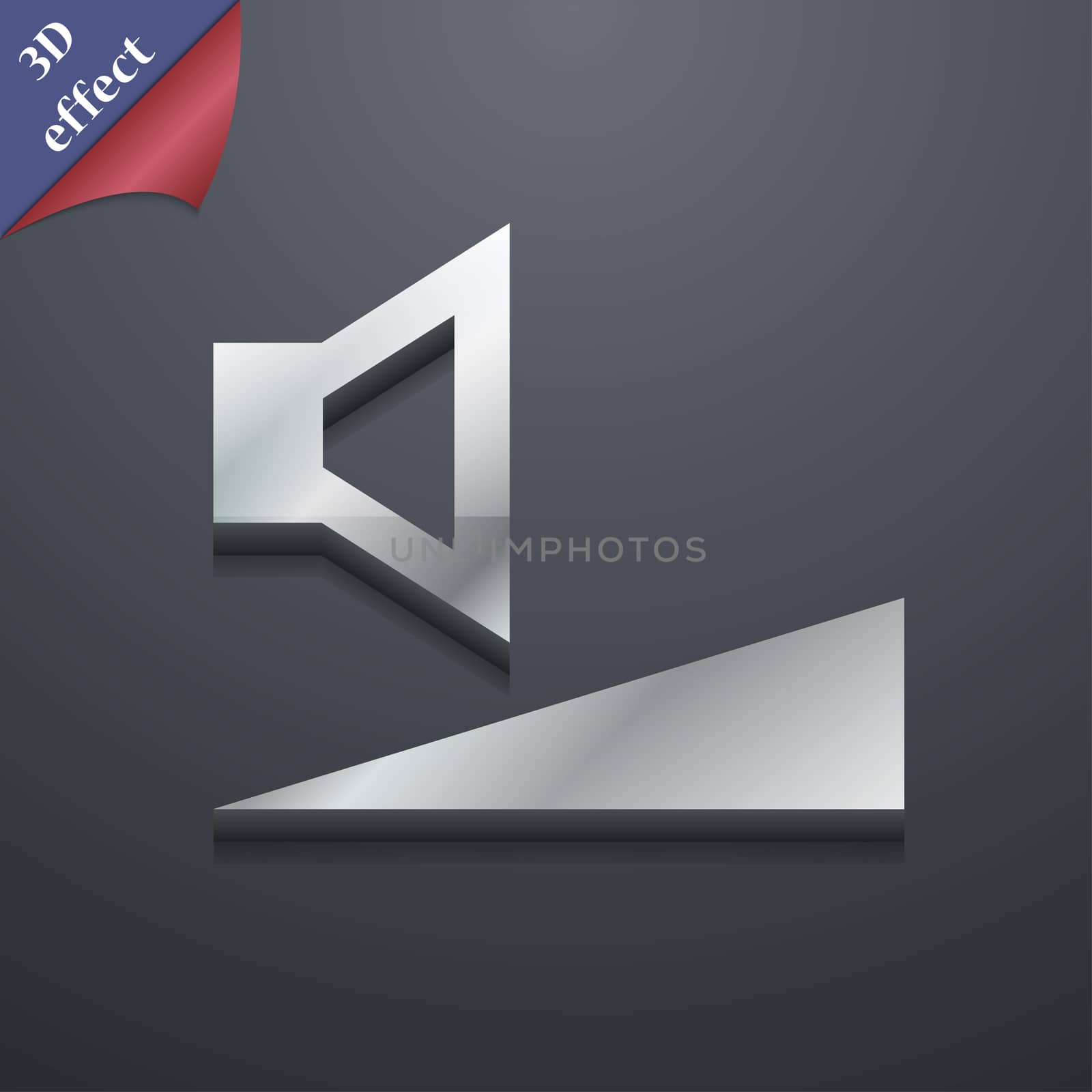 volume, sound icon symbol. 3D style. Trendy, modern design with space for your text . Rastrized by serhii_lohvyniuk