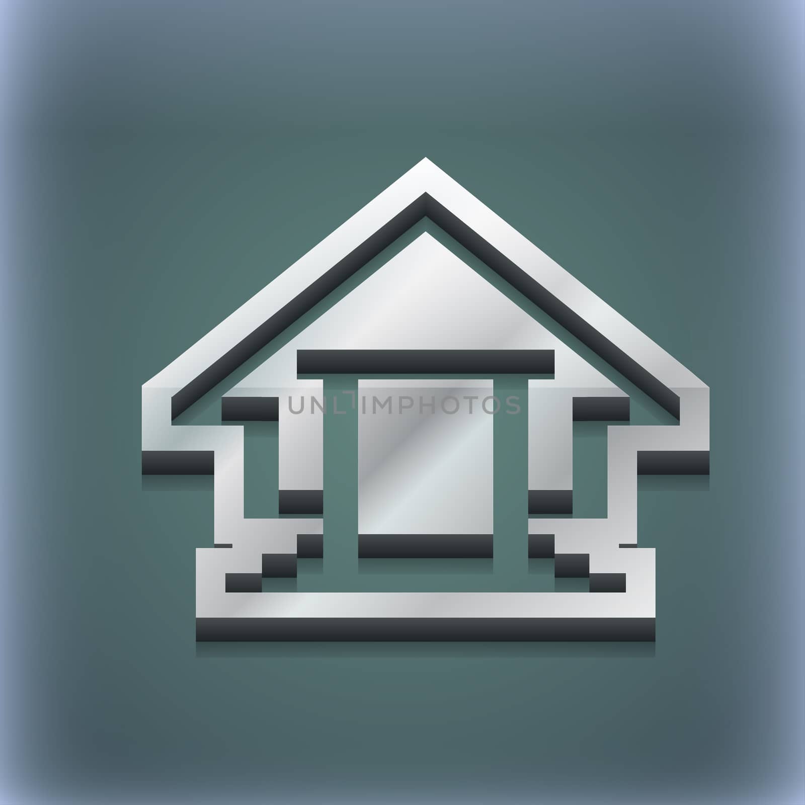 House icon symbol. 3D style. Trendy, modern design with space for your text illustration. Raster version