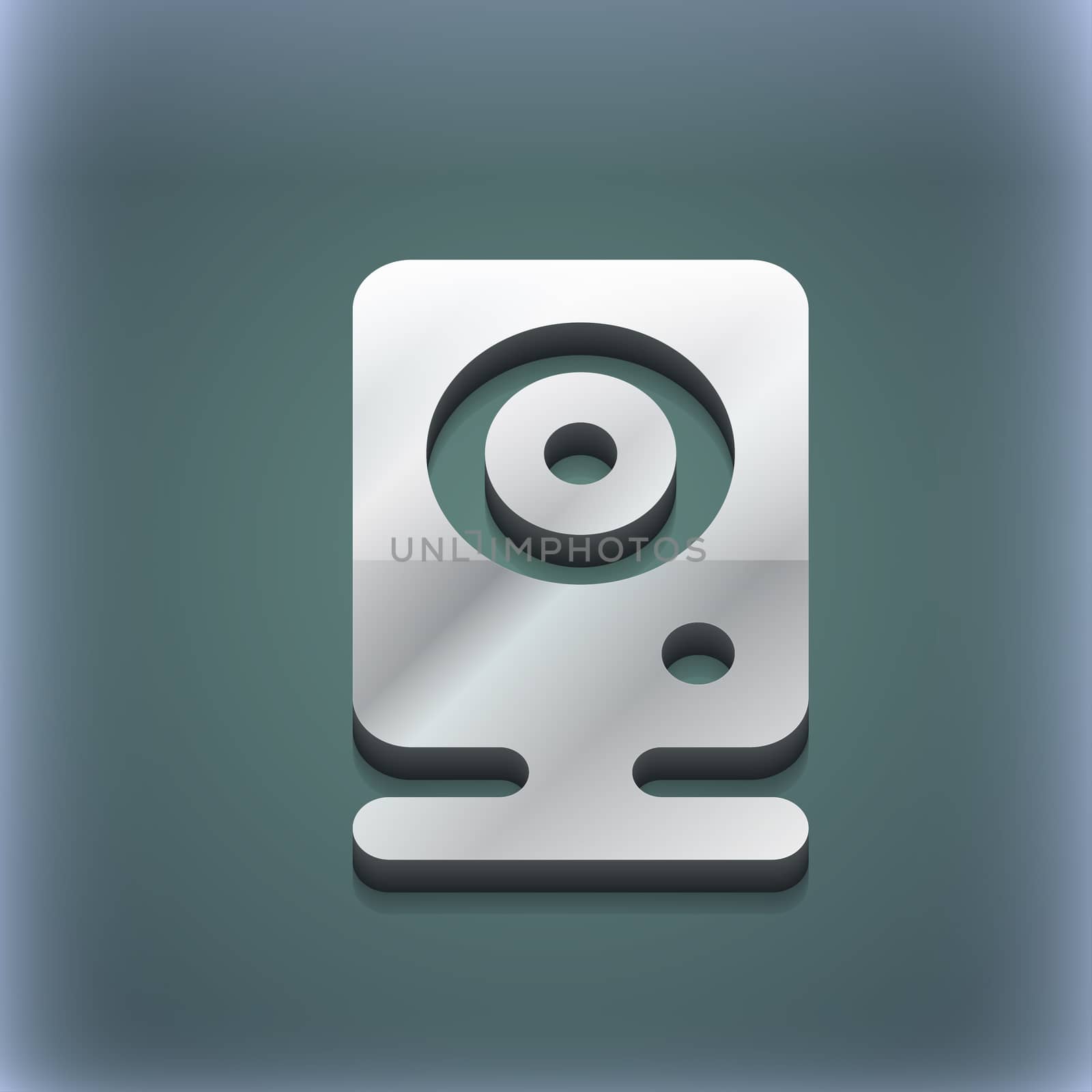 Web cam icon symbol. 3D style. Trendy, modern design with space for your text illustration. Raster version