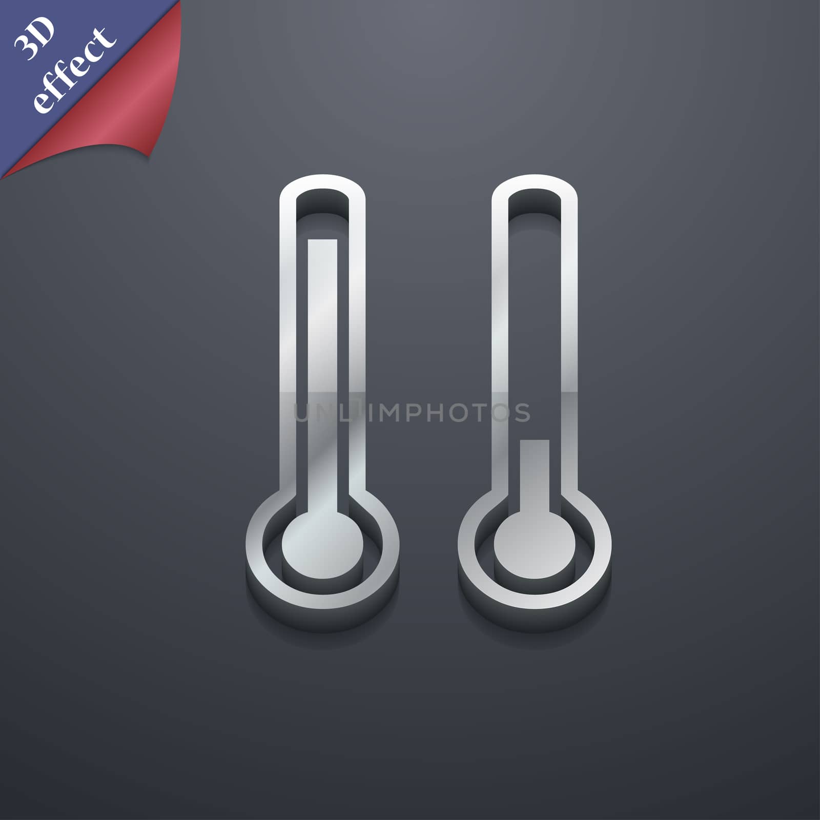 thermometer temperature icon symbol. 3D style. Trendy, modern design with space for your text . Rastrized by serhii_lohvyniuk