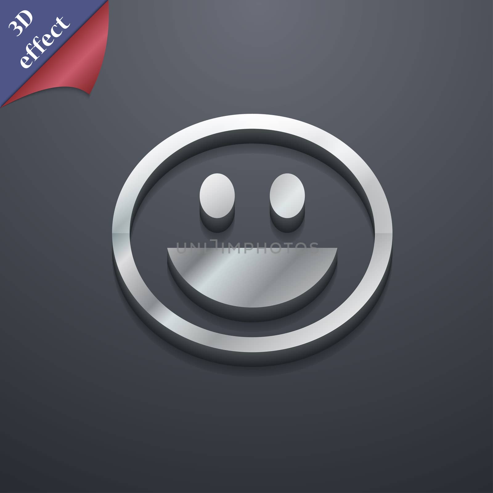 funny Face icon symbol. 3D style. Trendy, modern design with space for your text illustration. Rastrized copy