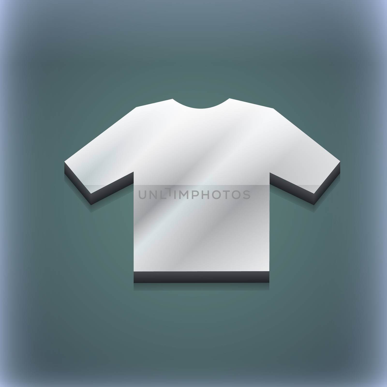 t-shirt icon symbol. 3D style. Trendy, modern design with space for your text . Raster by serhii_lohvyniuk