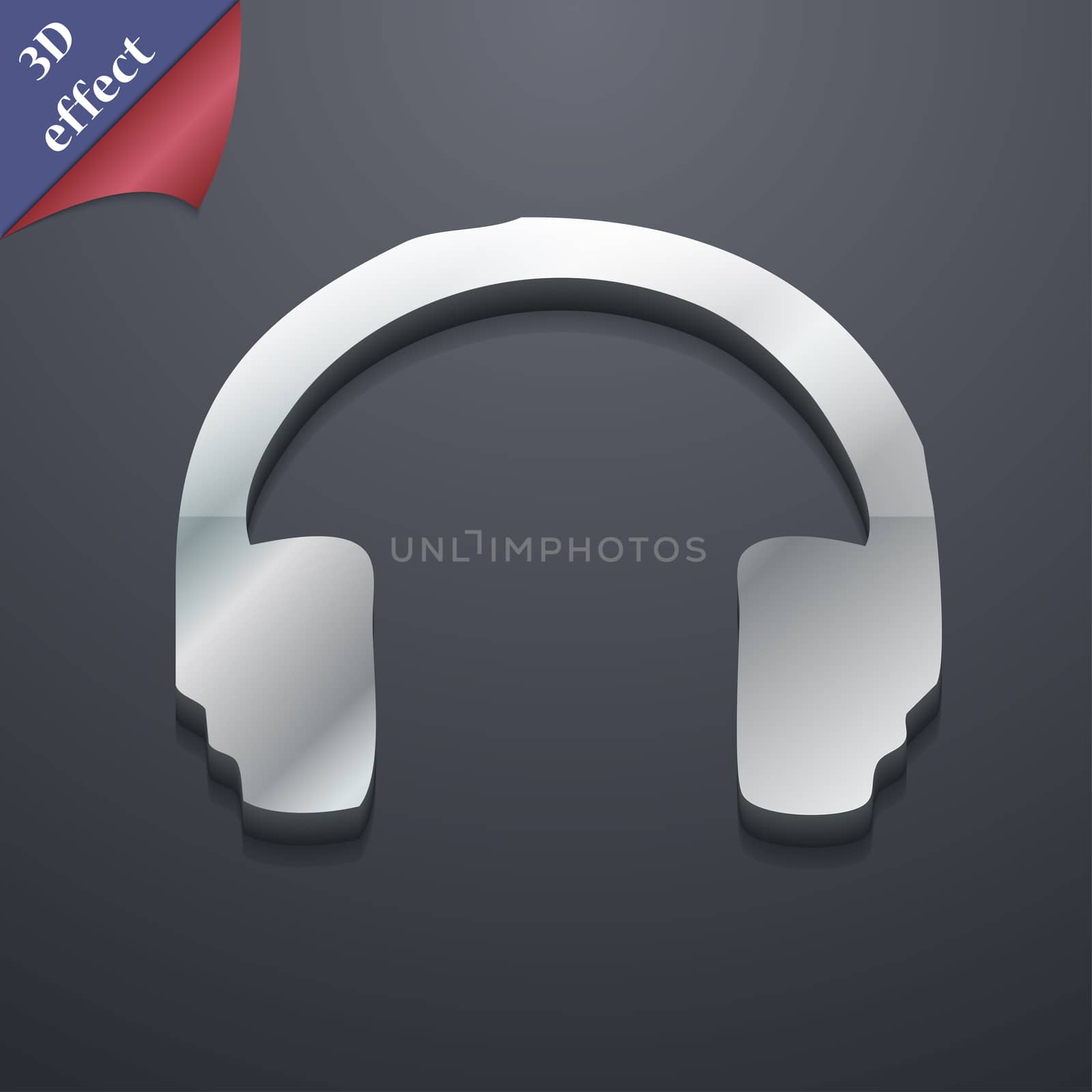 headsets icon symbol. 3D style. Trendy, modern design with space for your text . Rastrized by serhii_lohvyniuk