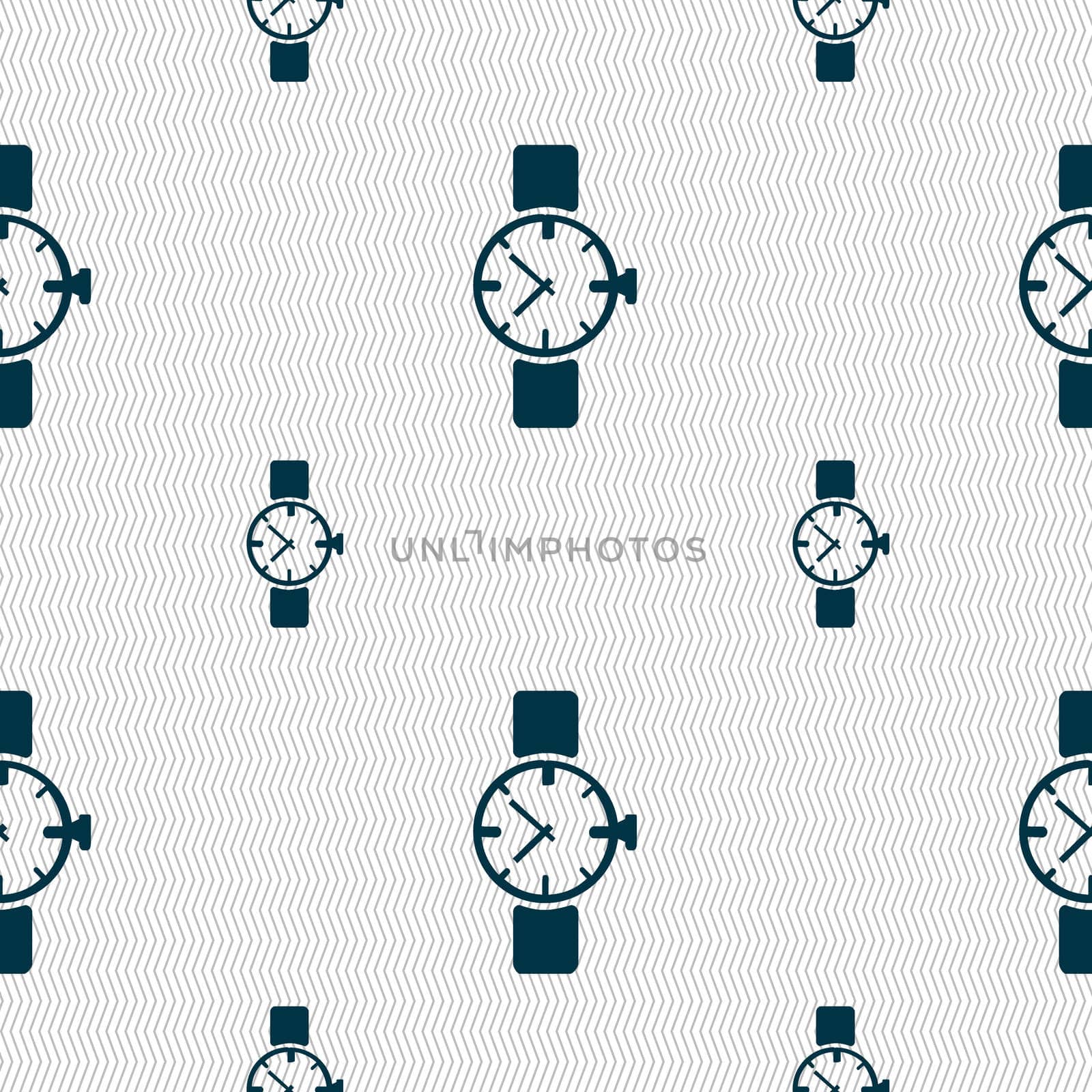 watches icon symbol . Seamless pattern with geometric texture. illustration